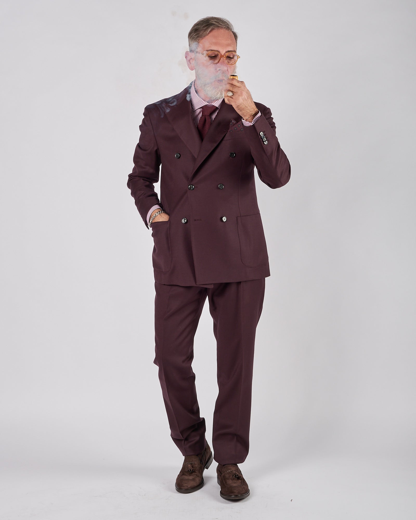 Abito Lbm1911 doppio petto burgundy