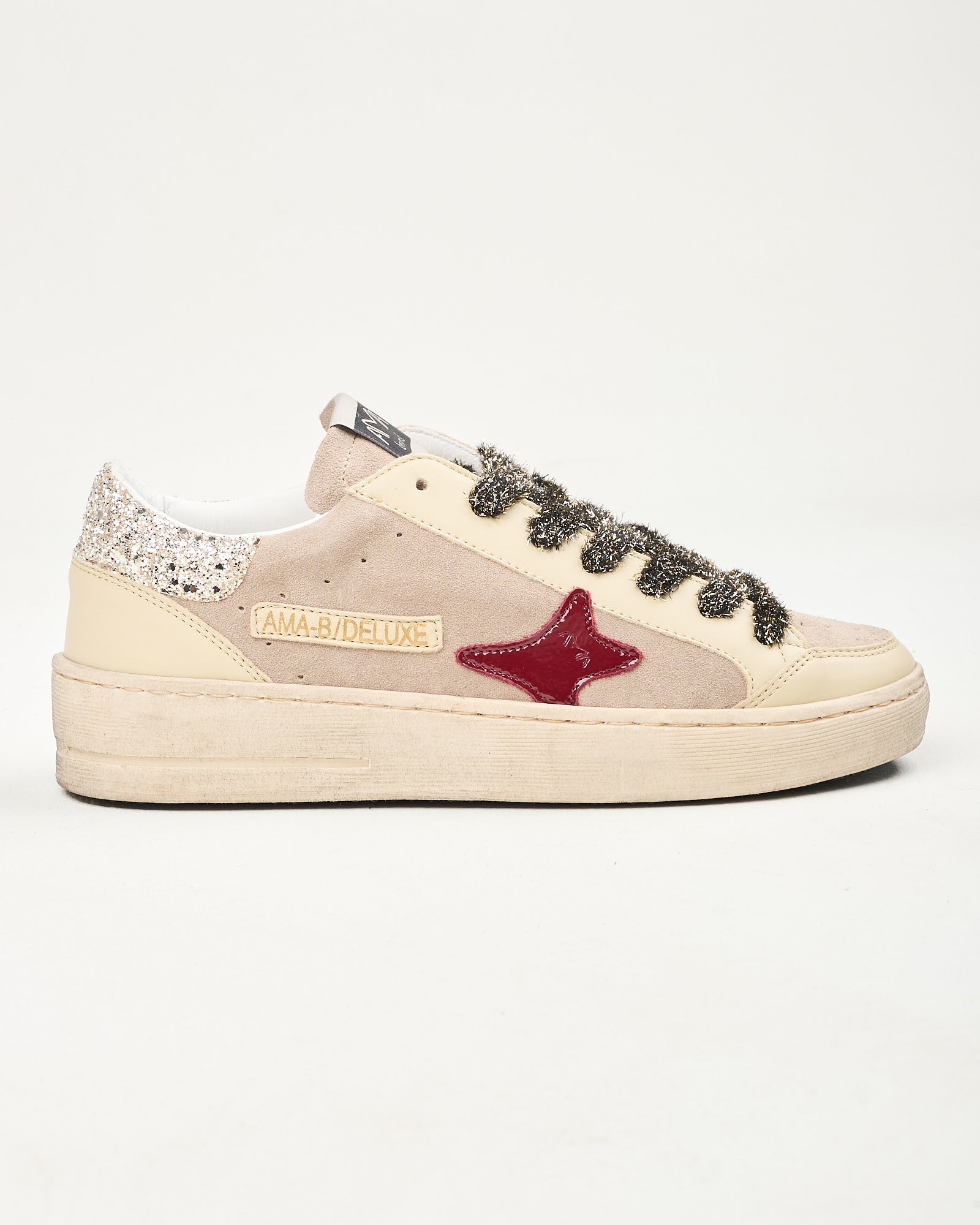 Sneaker Ama Brand basic con stella vernice bordeaux