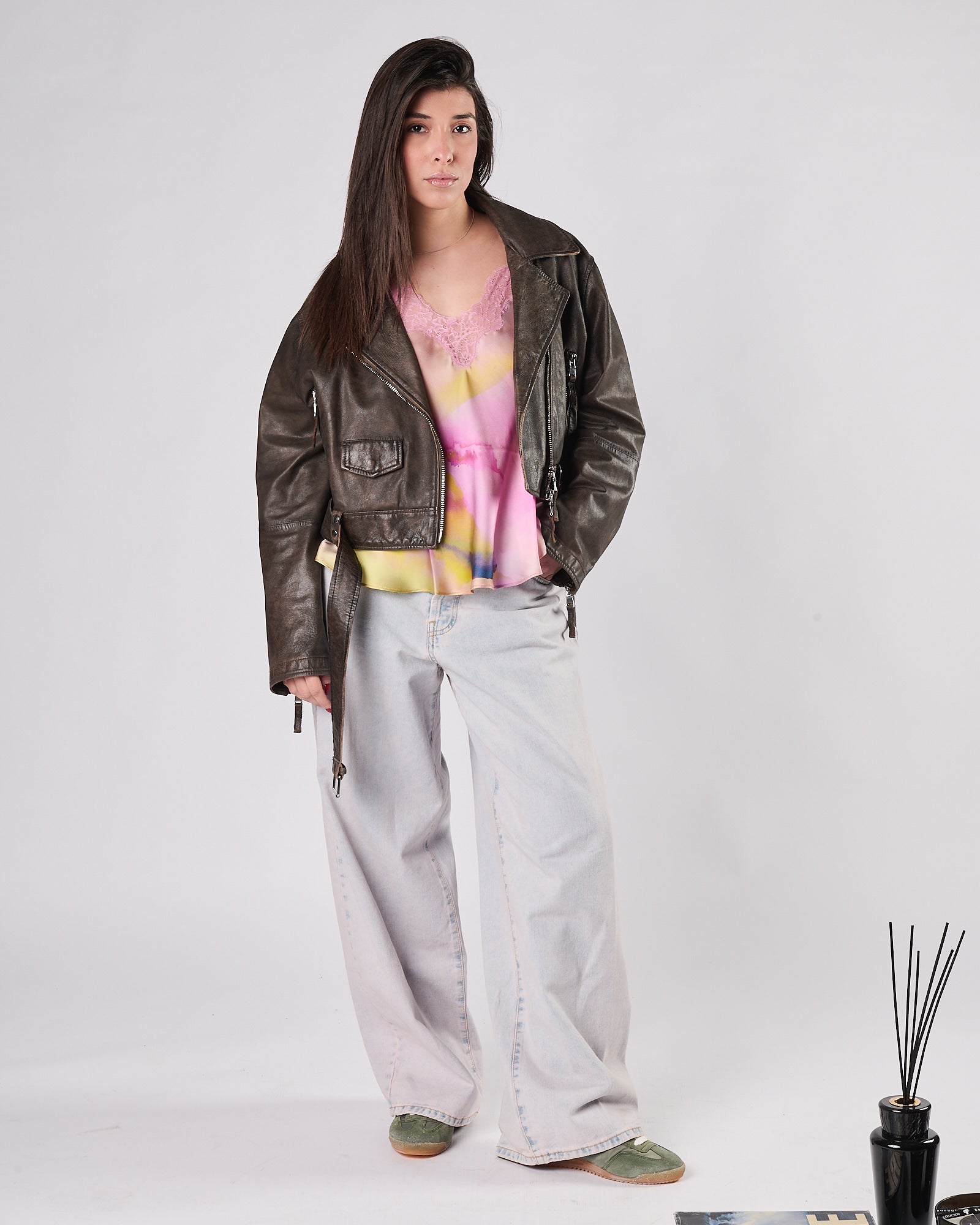 Jeans God Save Denim morbido chiaro sfumato rosa
