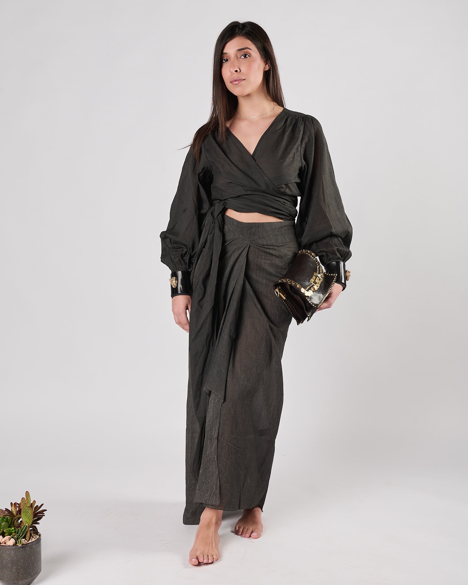 Gonna Mes Damoiselles drappeppiaga nera