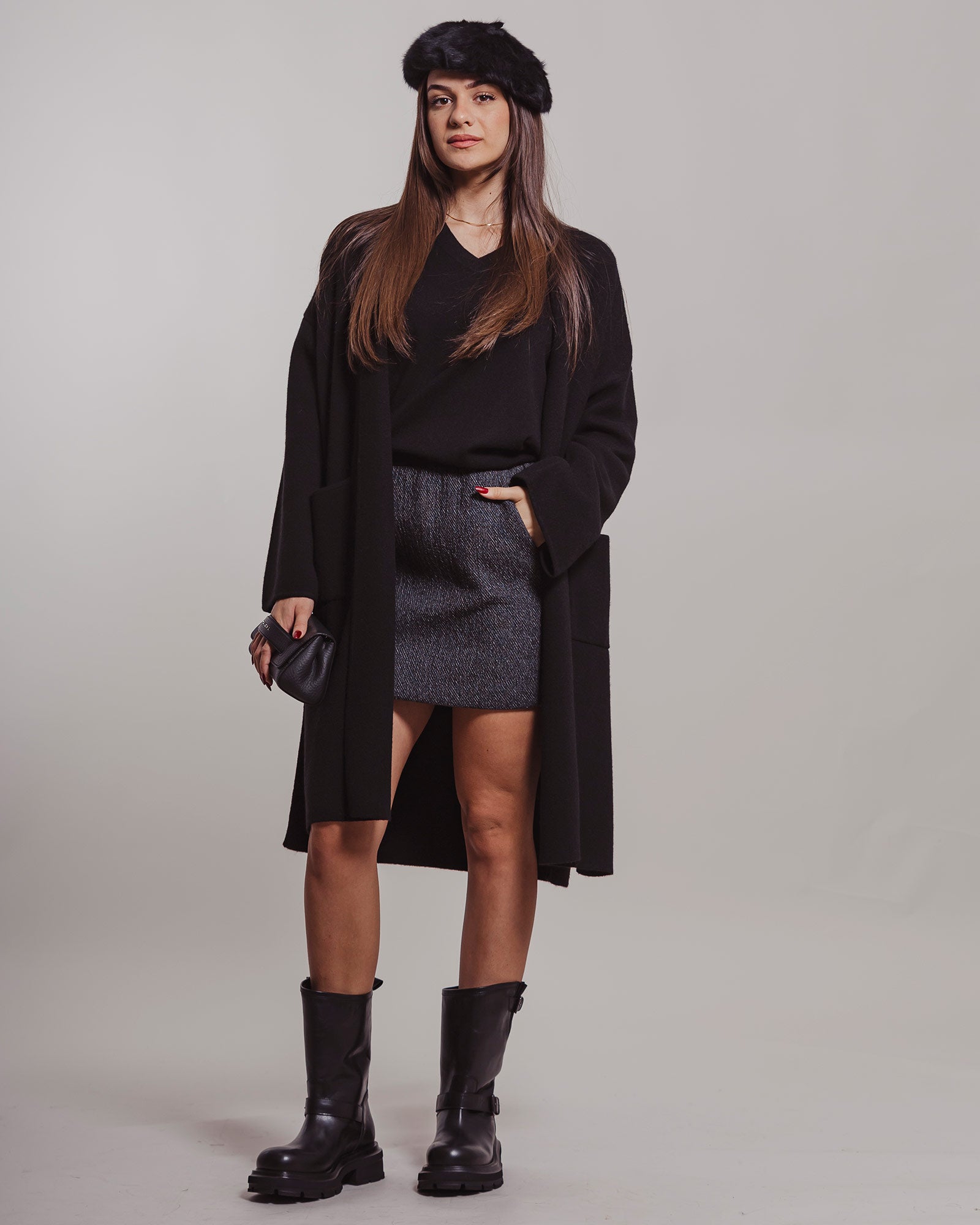 Cappotto A|STORE in maglia nero