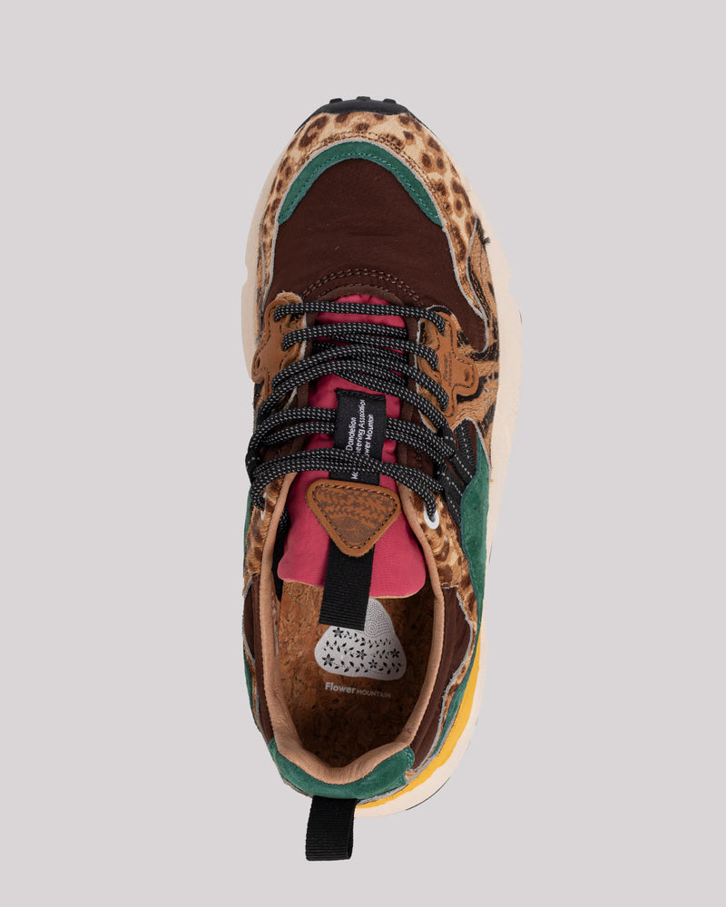 Sneaker Flower Mountain in suede Brown-Multi