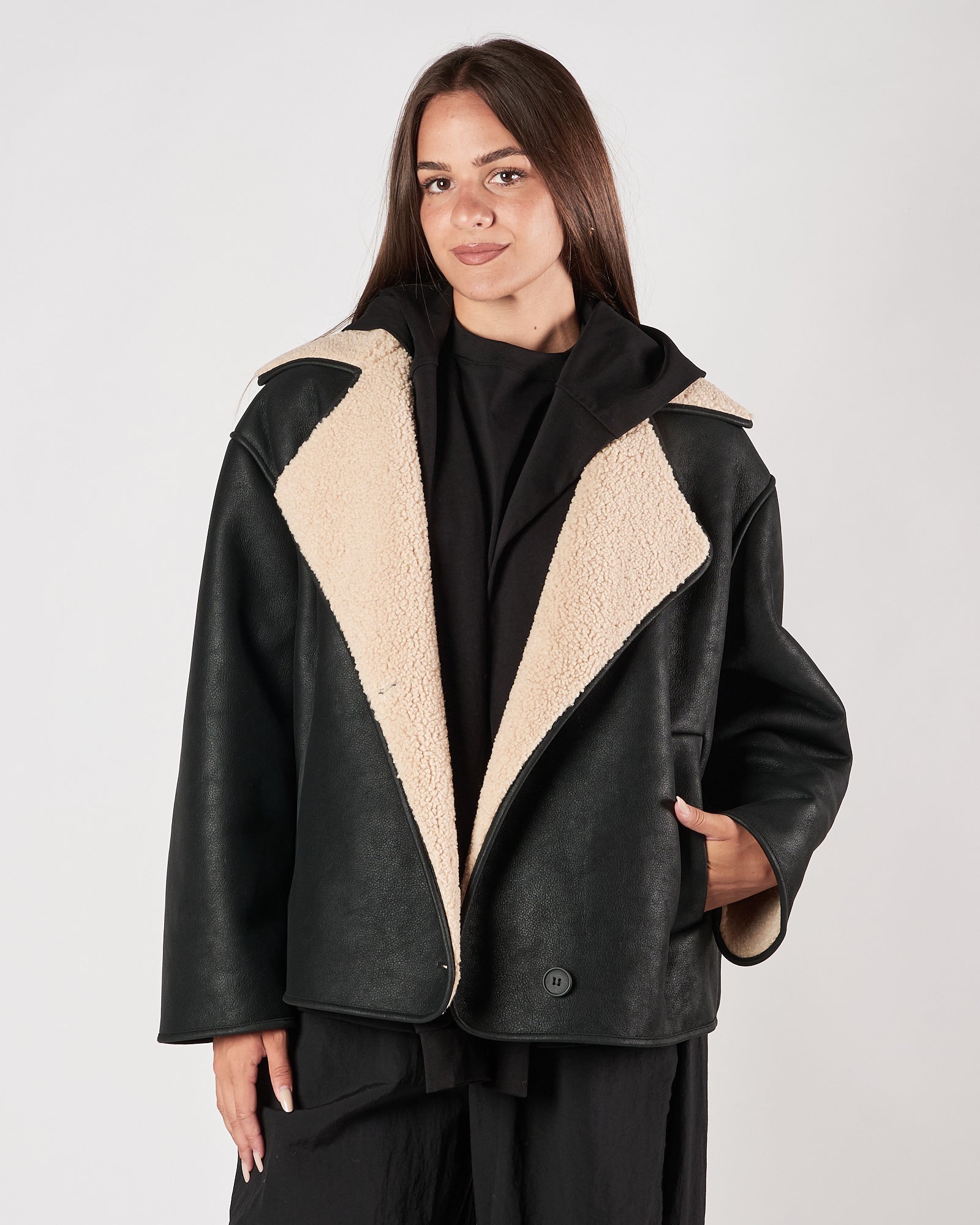 Eco montone Eleh imbottito nero