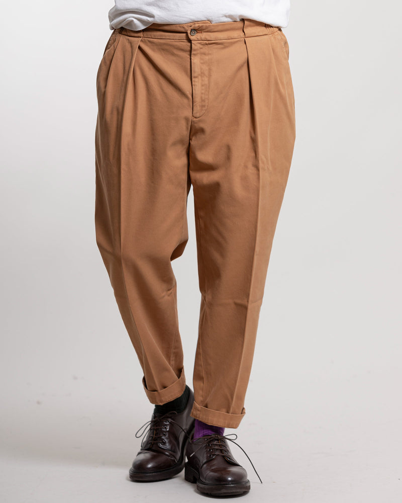 Pantalone Lbm1911 doppia pence cammello