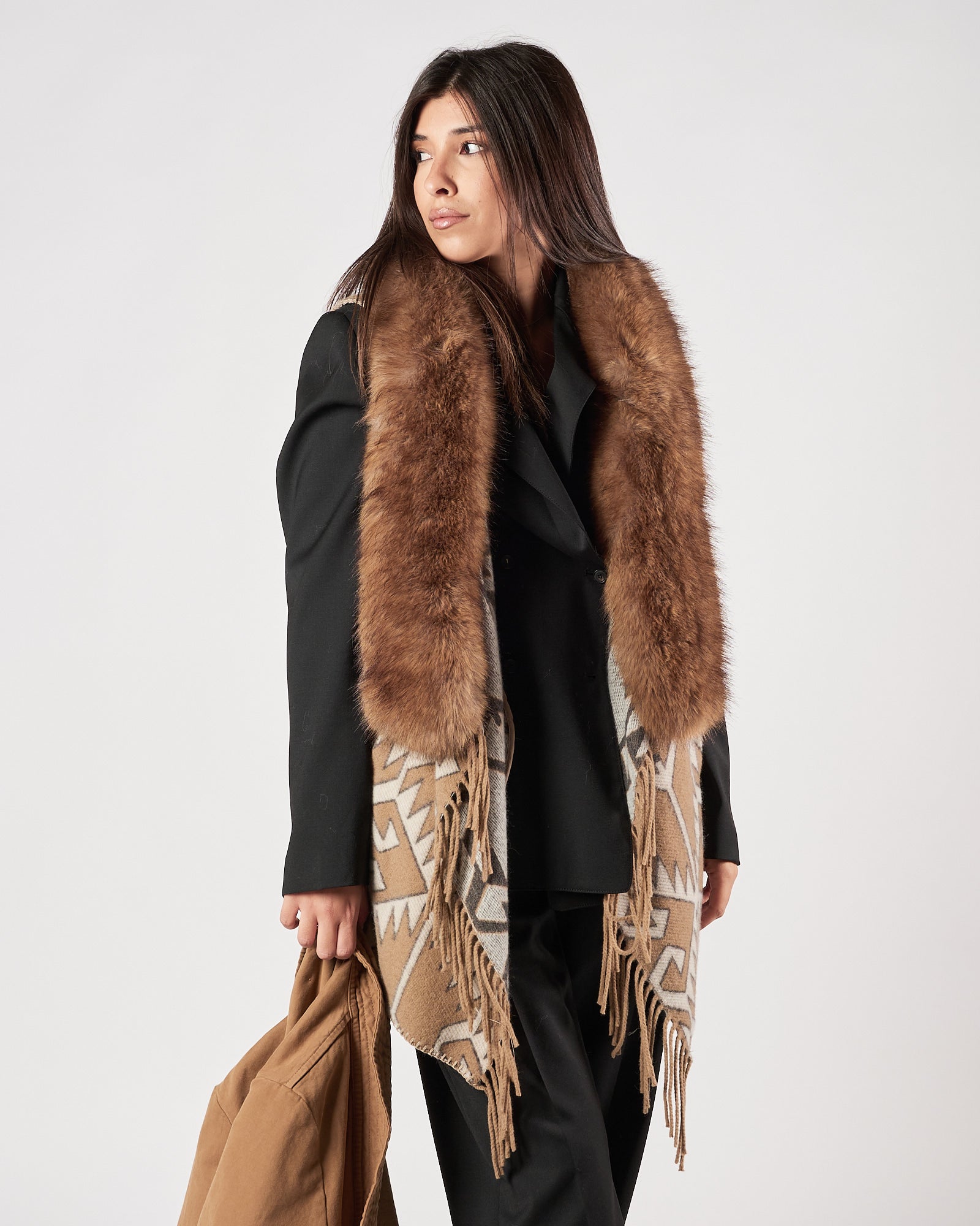 Parka Bazar Deluxe con pelliccia beige