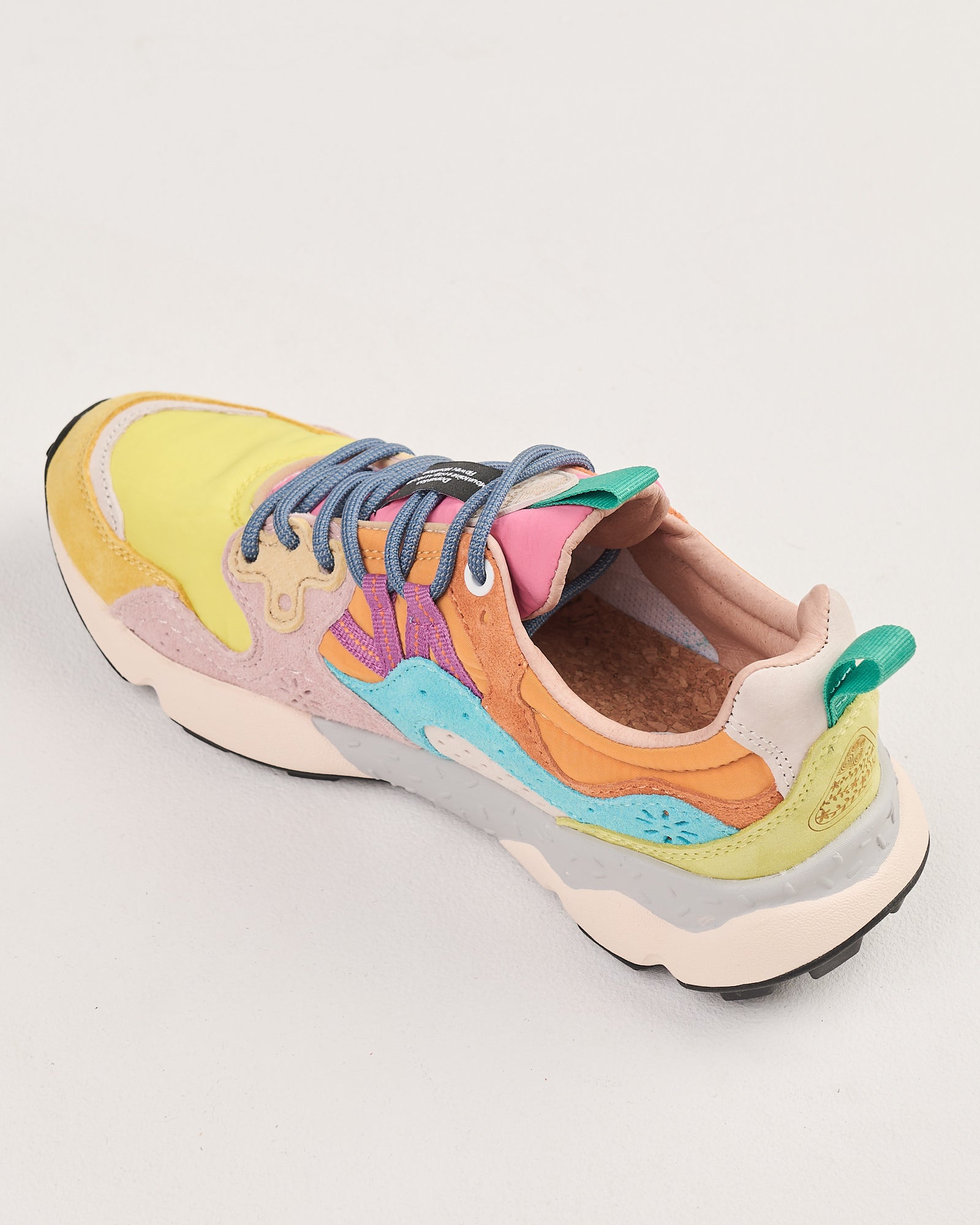 Sneaker Flower Mountain Yellow Light Lime Pink