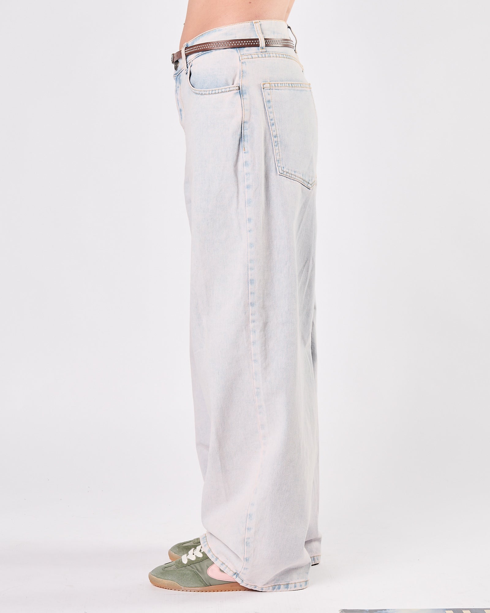 Jeans God Save Denim morbido chiaro sfumato rosa