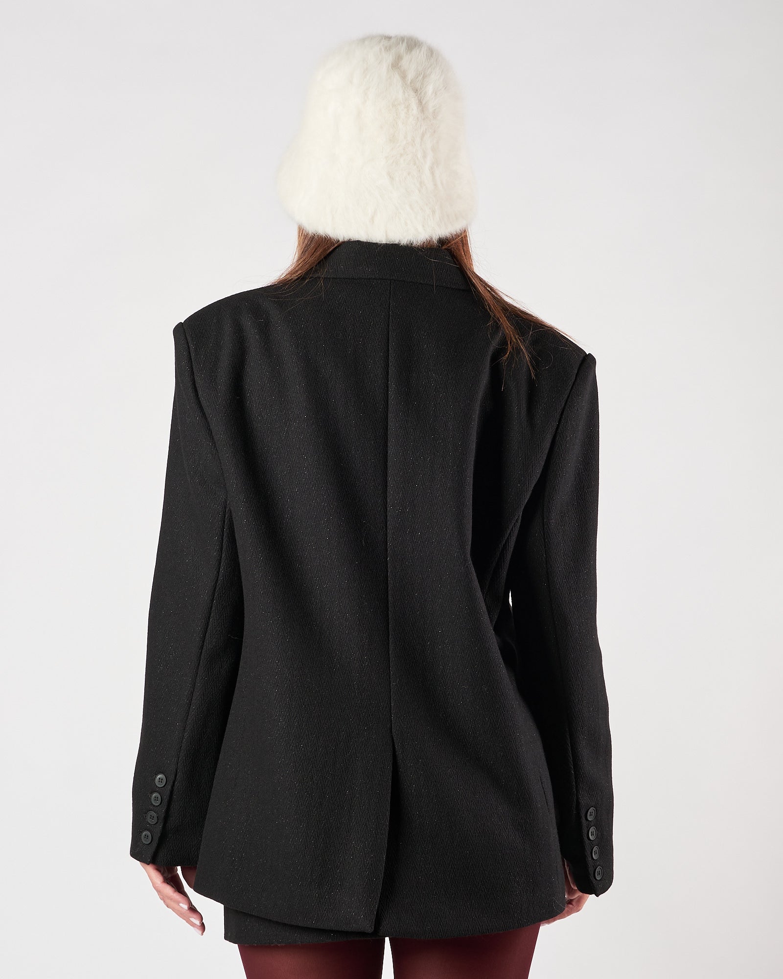 Blazer Eleh over nero spinato brillantinato