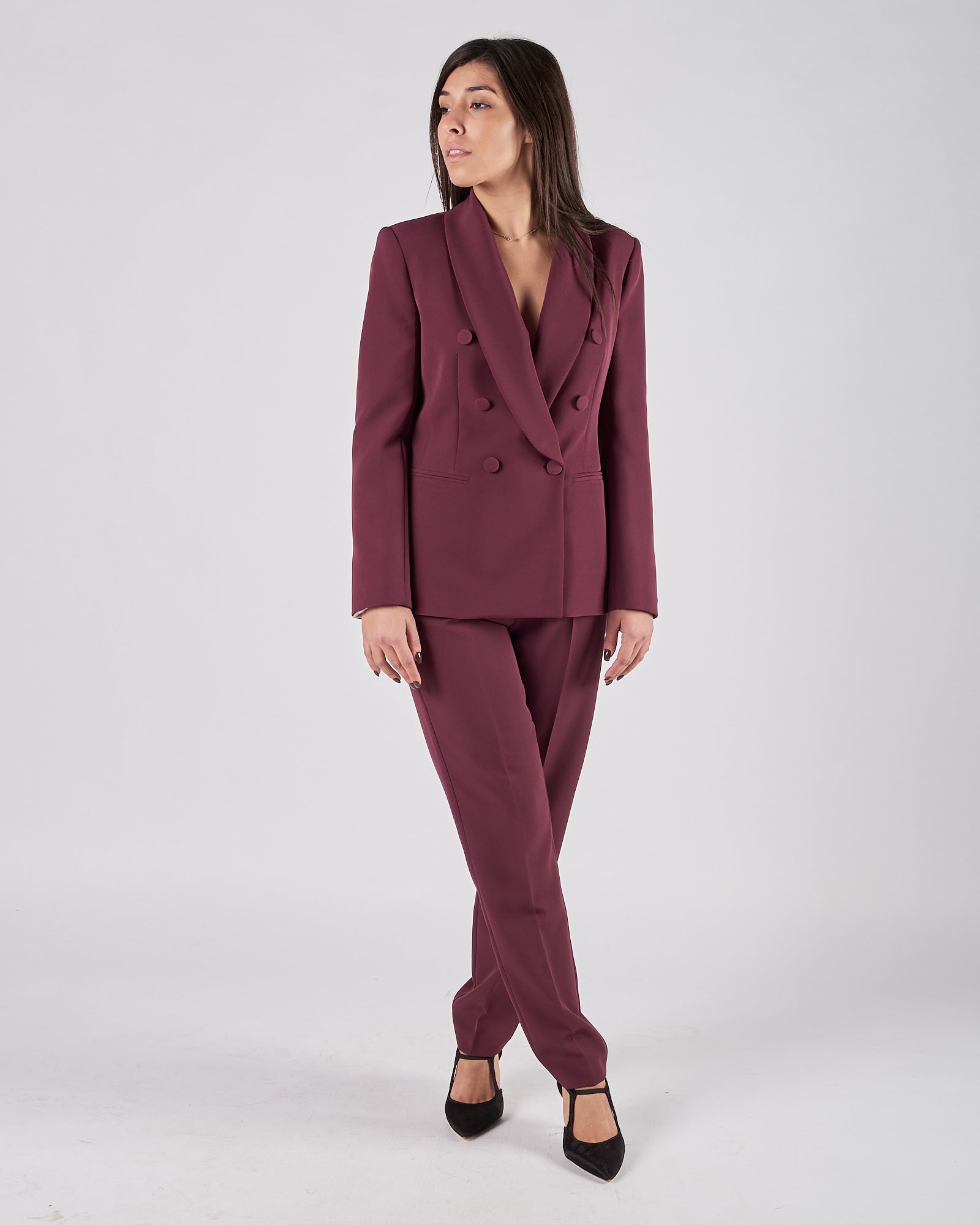 Giacca  Silence doppio pettto bordeaux