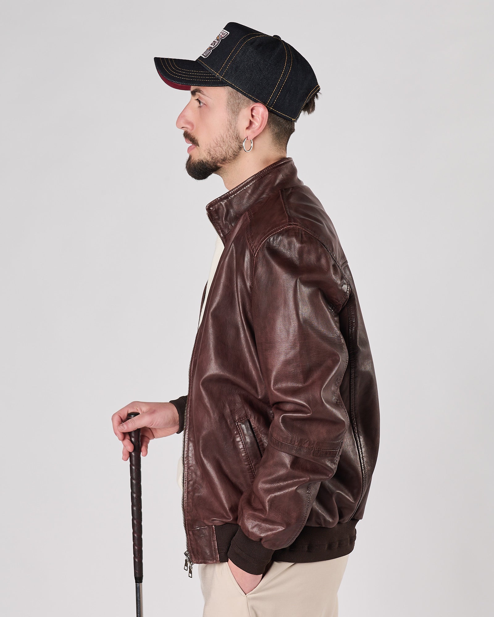 Giacchetto D'amico in pelle moro