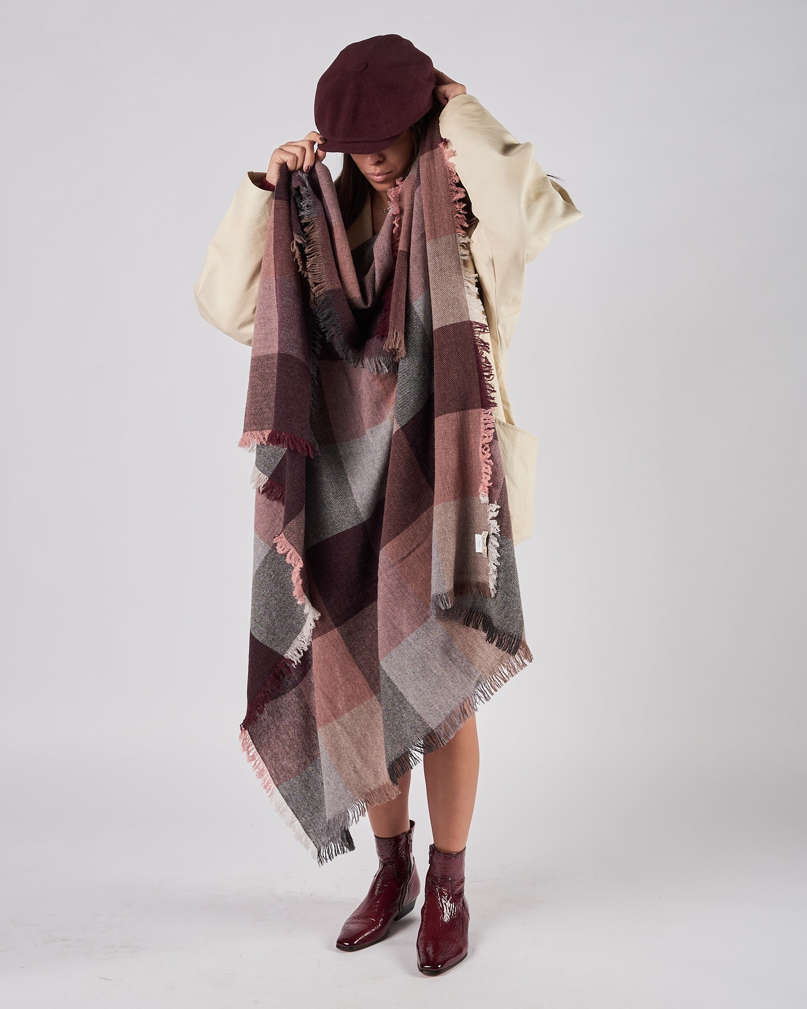 Sciarpa D'aniello fantasia a quadri