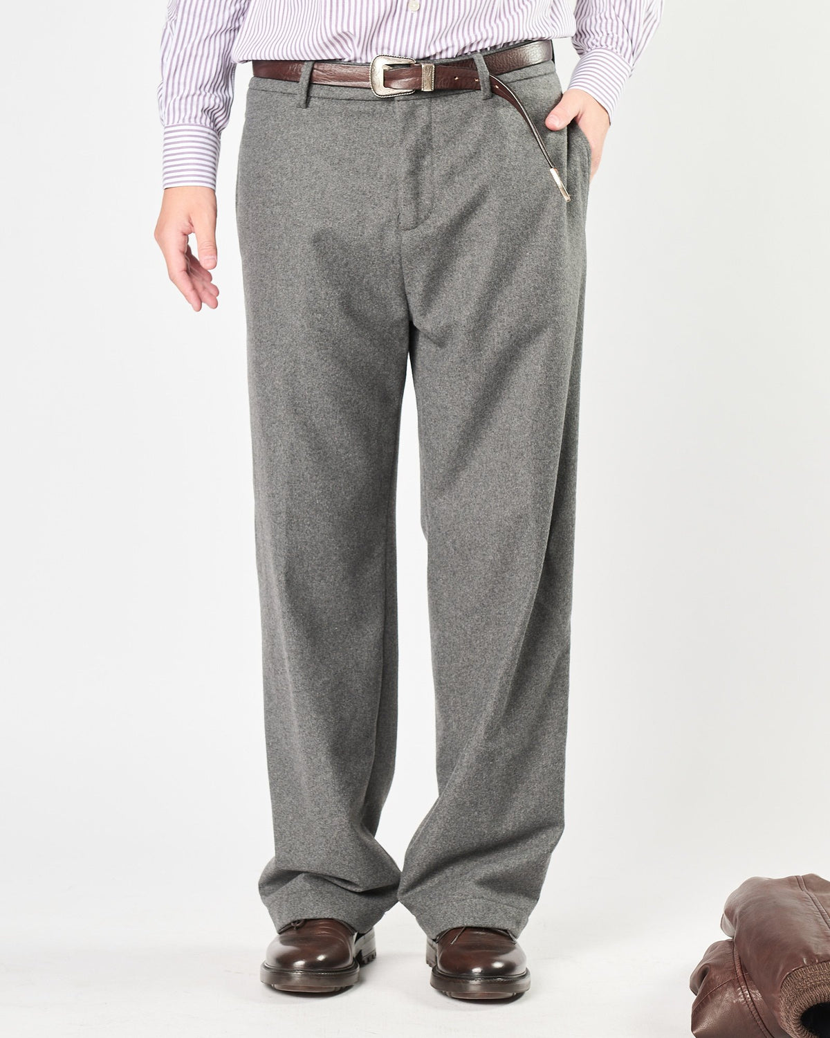 Pantalone Aimé morbido grigio