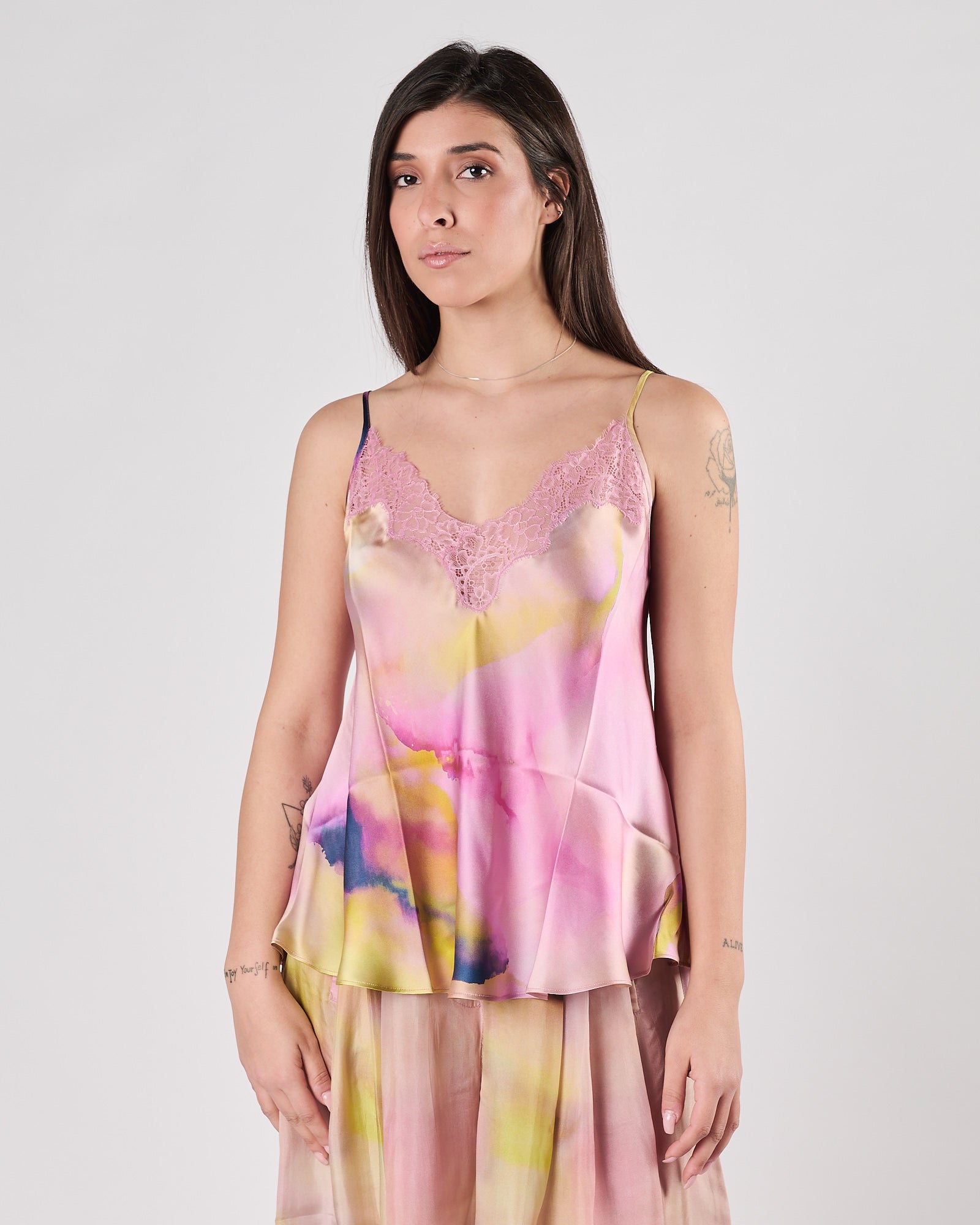 Camicia Mes Damoiselles multicolor con pizzo