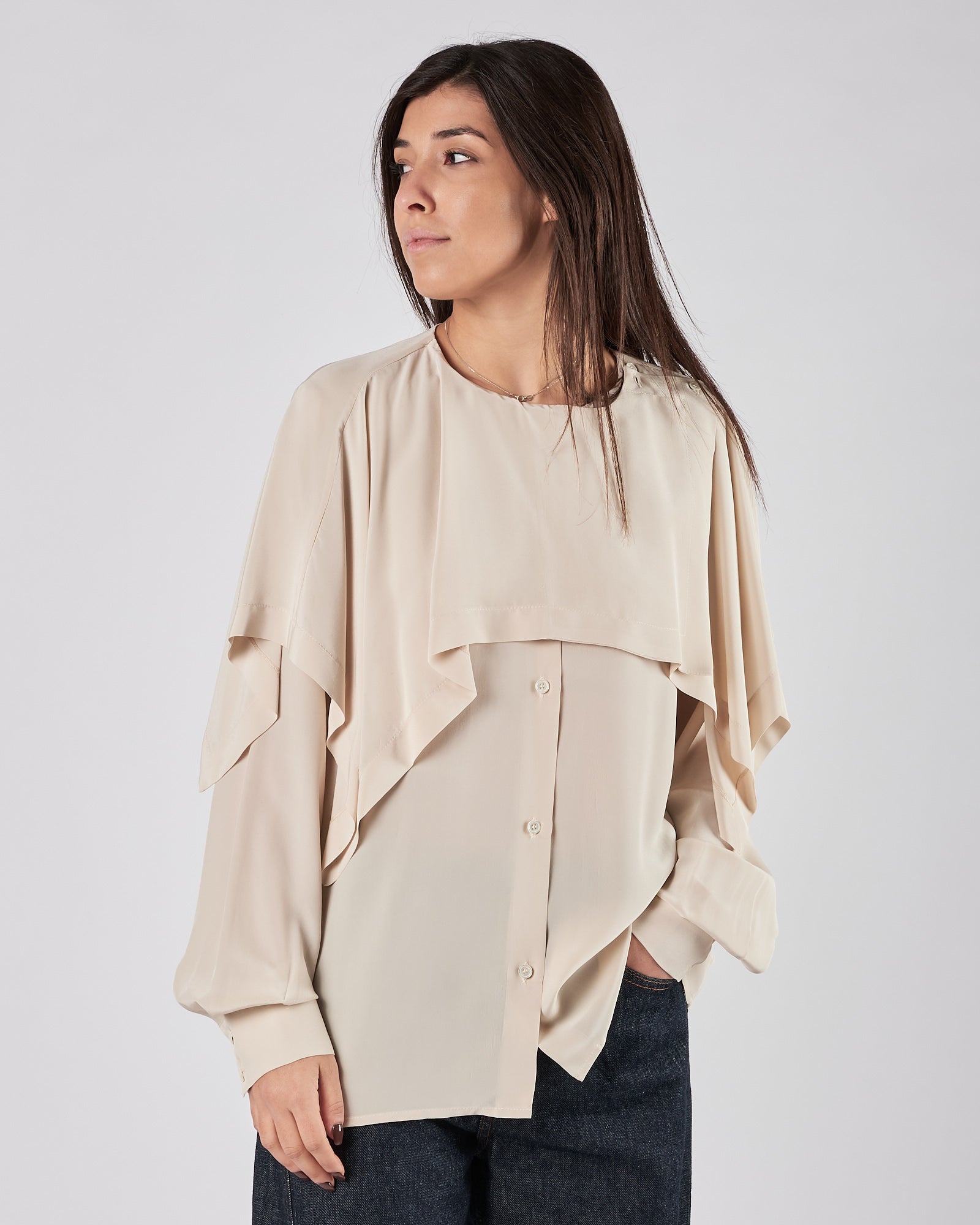 Camicia Tela9  morbida gesso