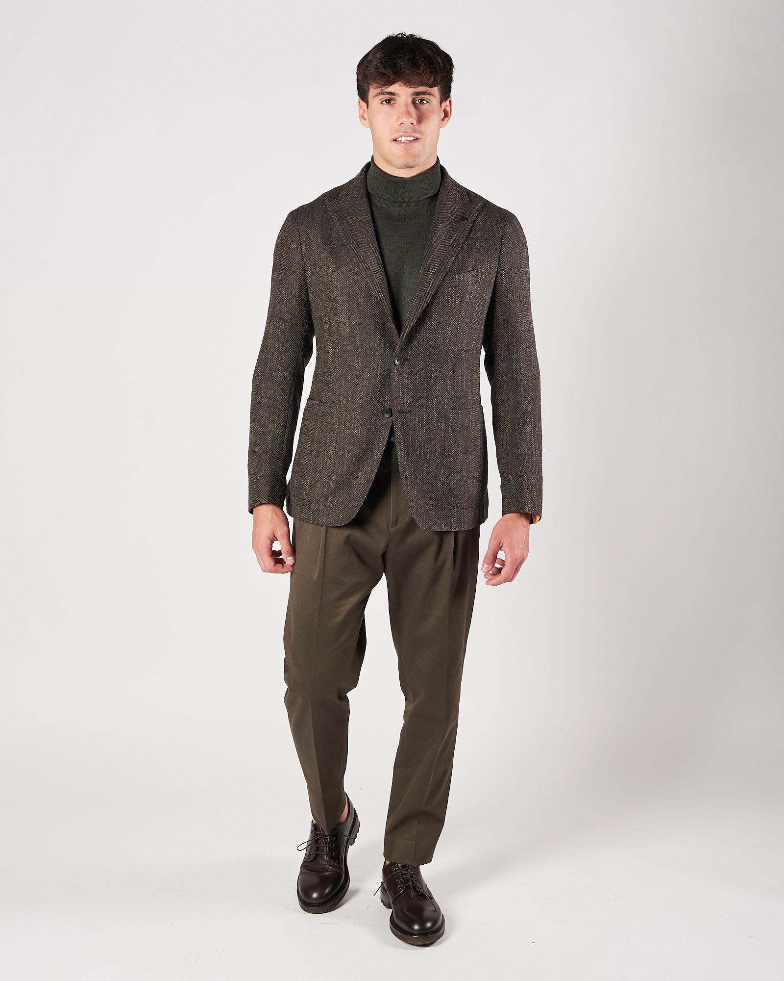 Giacca Tagliatore un petto resca verde militare