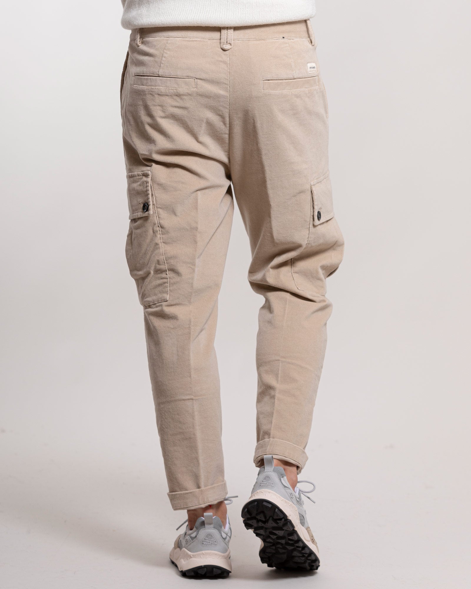 Pantalone Officina36 tasconato in velluto beige