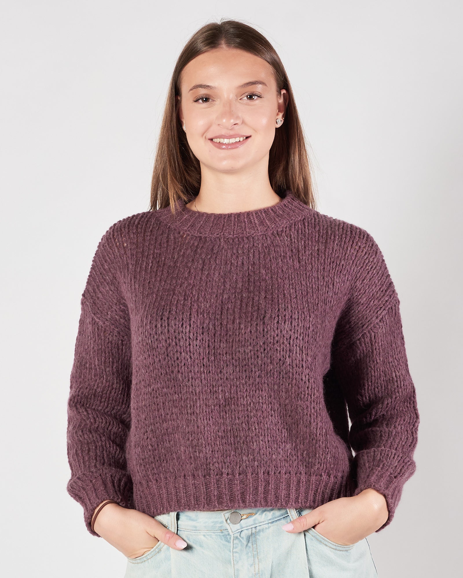 Maglia Roberto Collina girocollo bordeaux