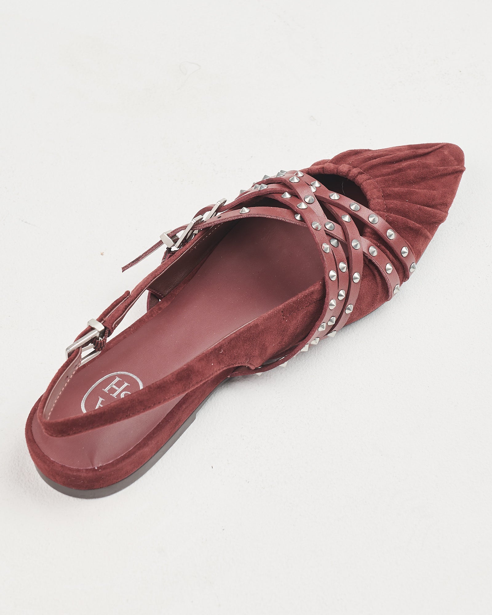 Ballerina Ash in suede bordeaux