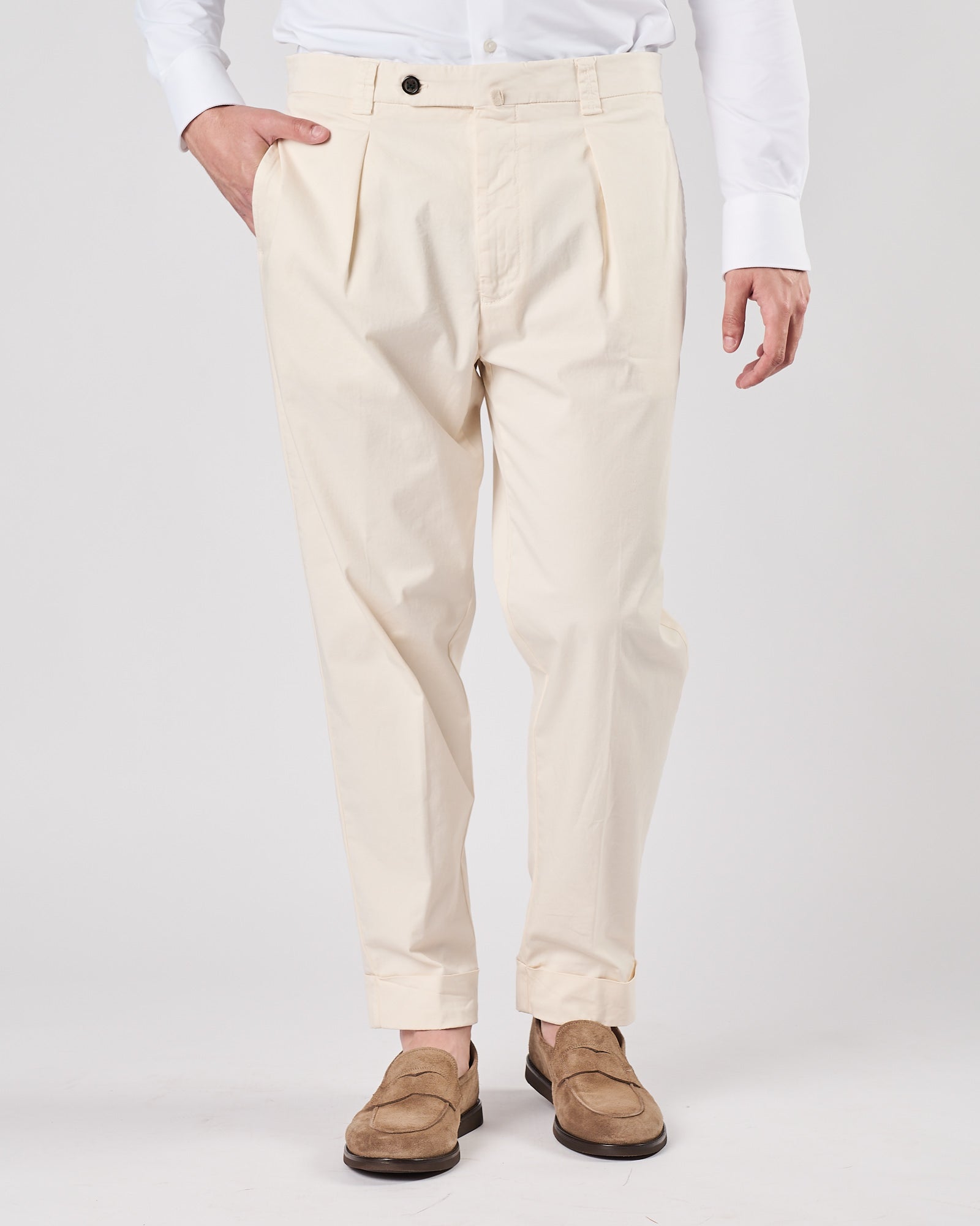 Pantalone Berwich una pence francese ecru