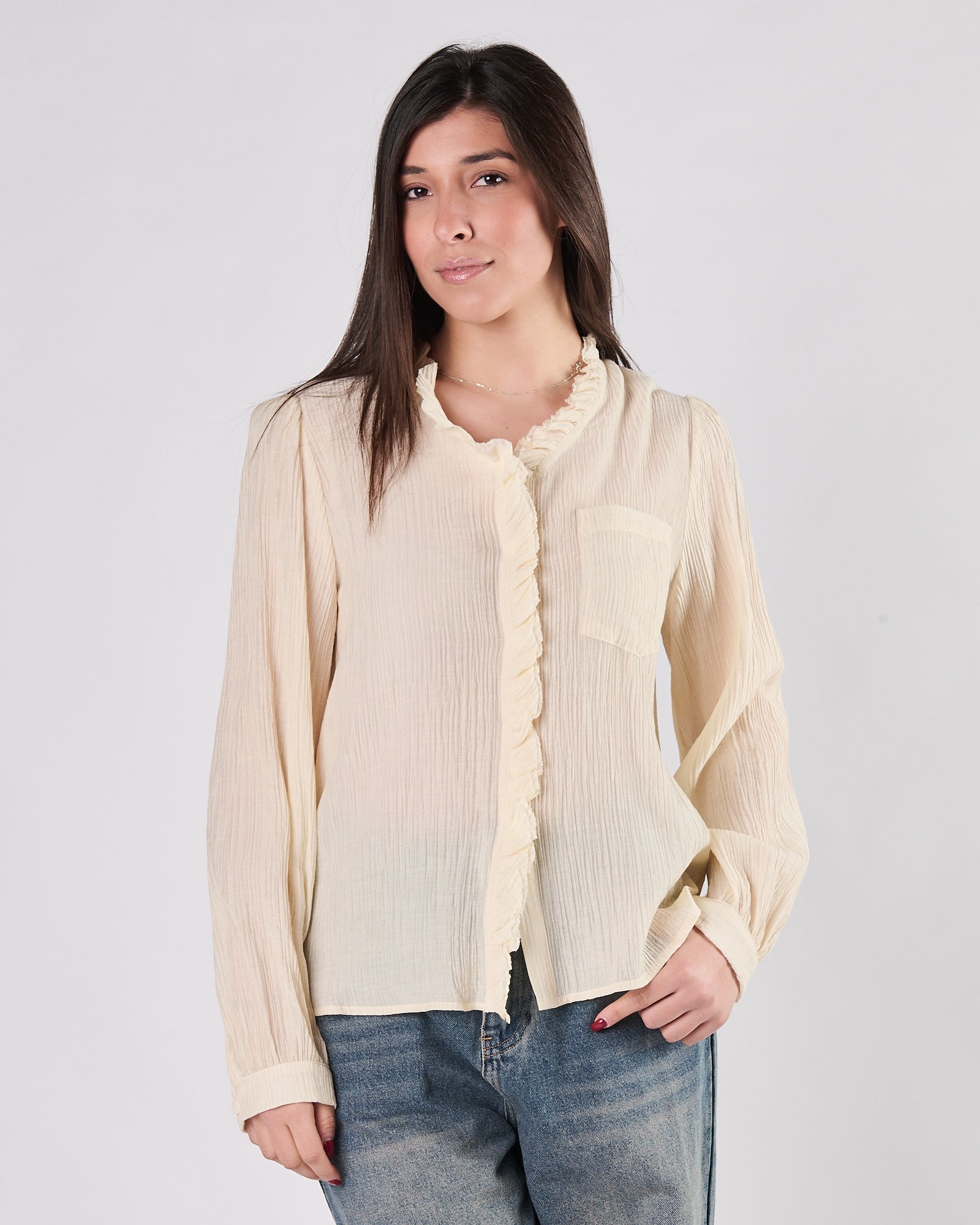 Camicia Eleh coreana crema