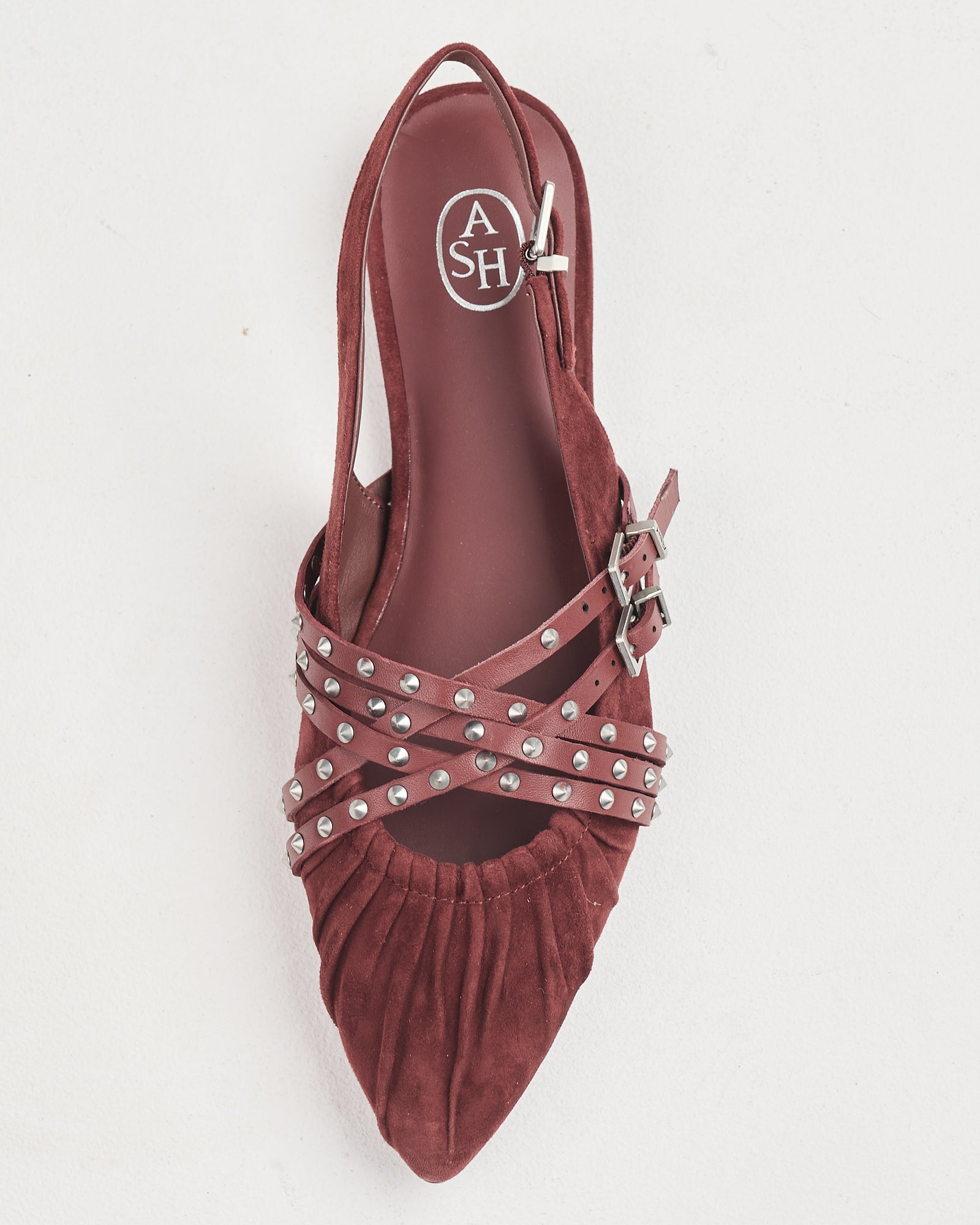 Ballerina Ash in suede bordeaux