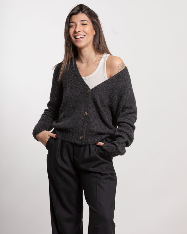 Cardigan A|STORE in alpaca carbonio