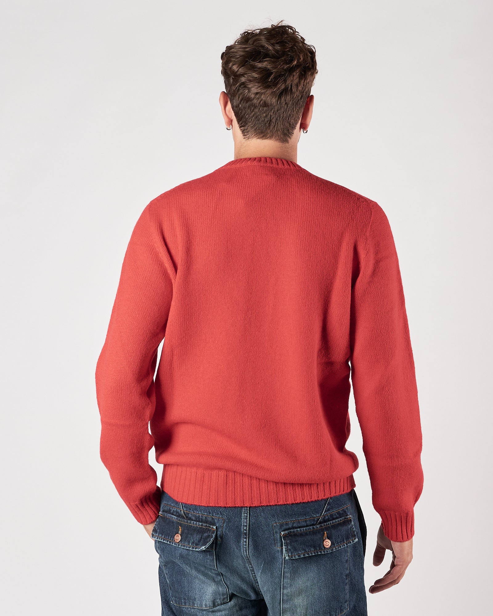 Maglia A|STORE in lana girocollo rosso