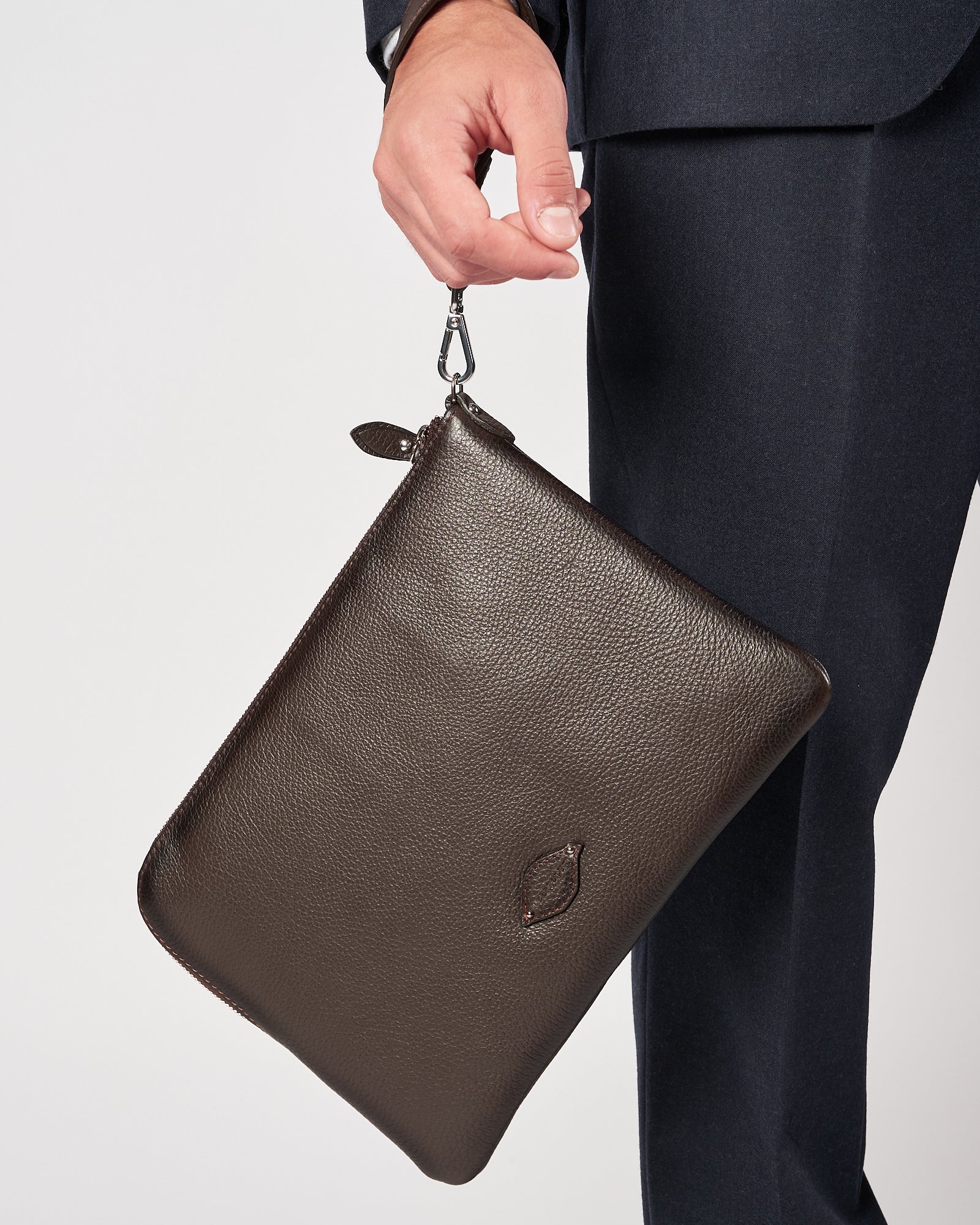 Pochette Alberto Luti in pelle moro