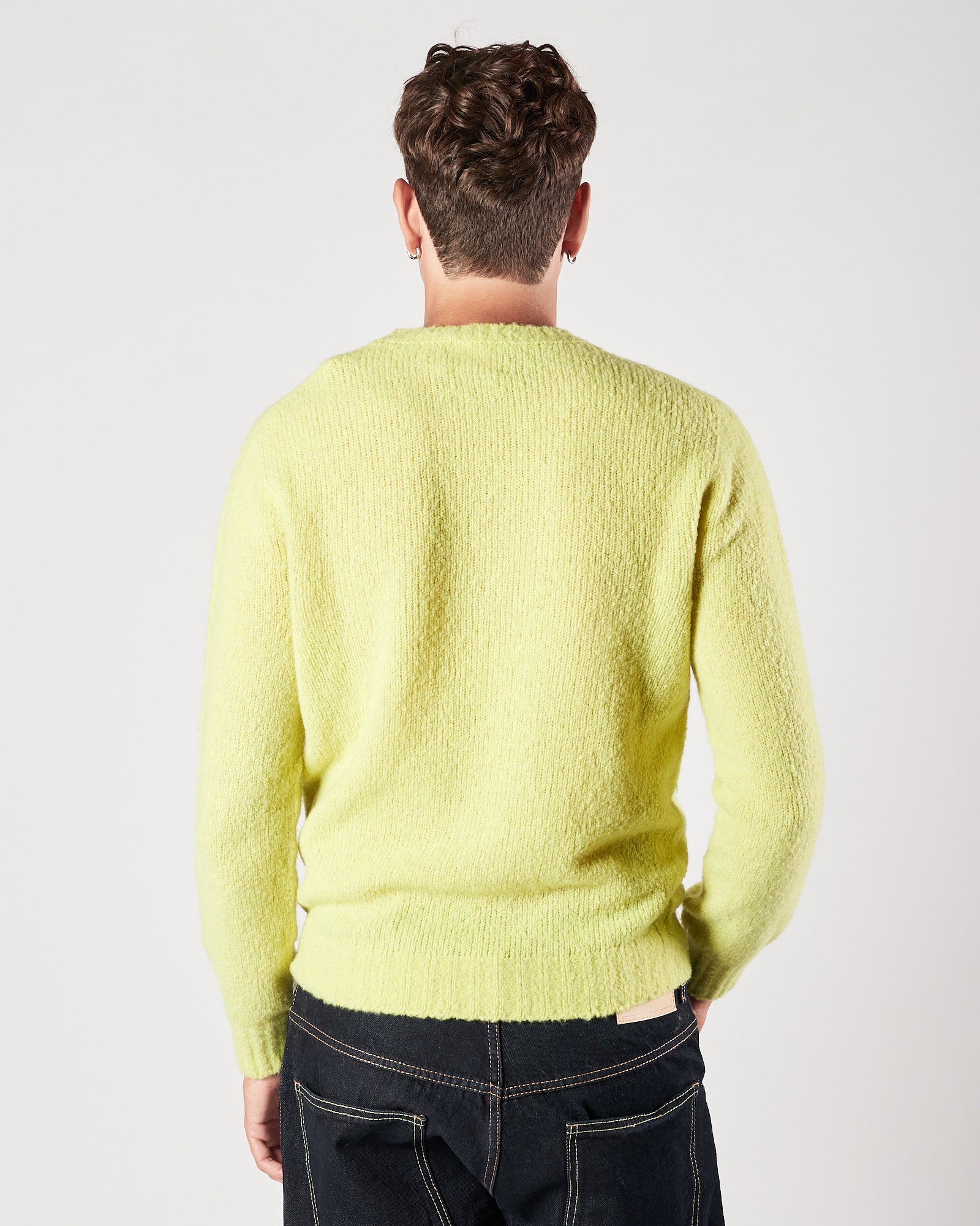 Maglia A|STORE lana e cachemere girocollo lime