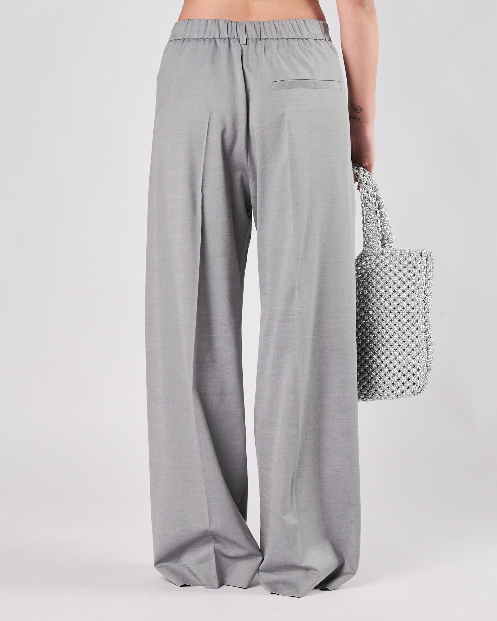 Pantalone Tela9 con pence grigio chiaro