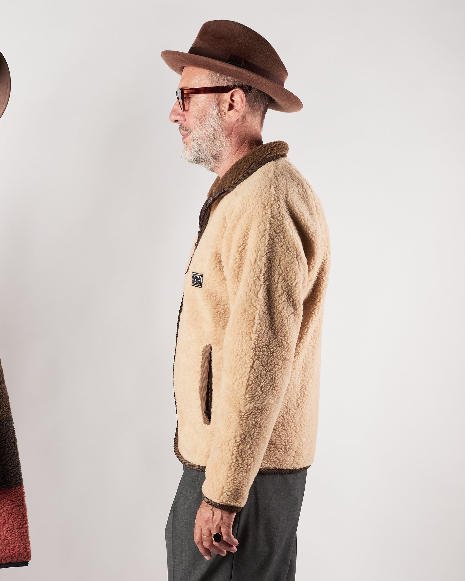 Felpa In The Box orsetto beige con zip