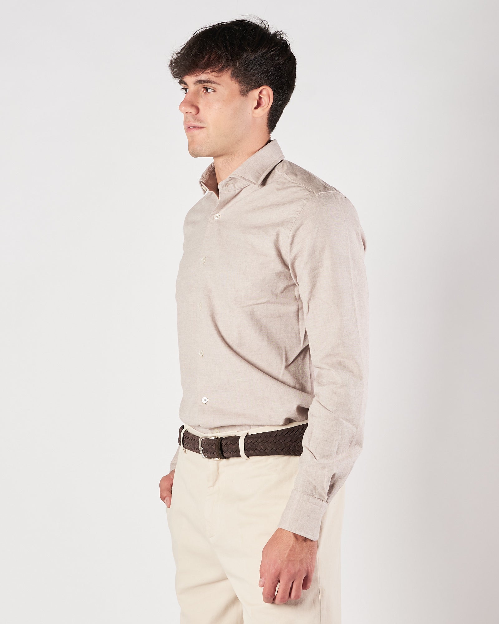 Camicia Xacus beige caldo cotone
