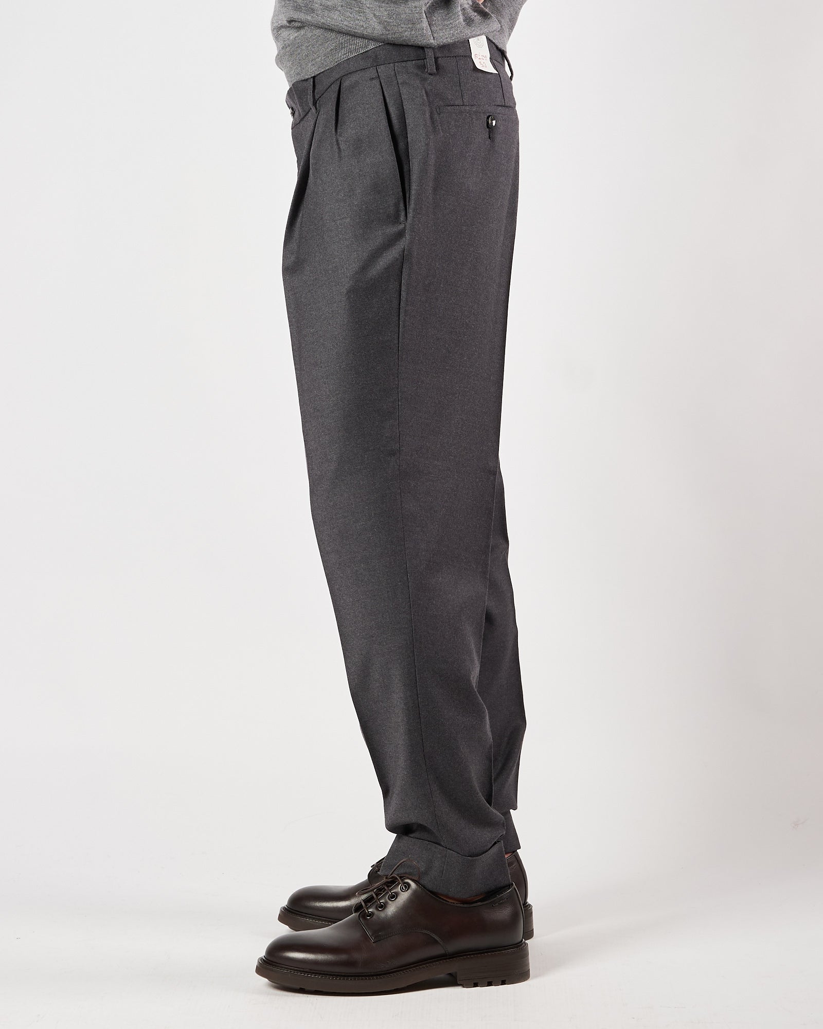 Pantalone Lbm1911 doppia pence grigio