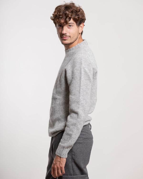 Maglia A|STORE in alpaca grigia