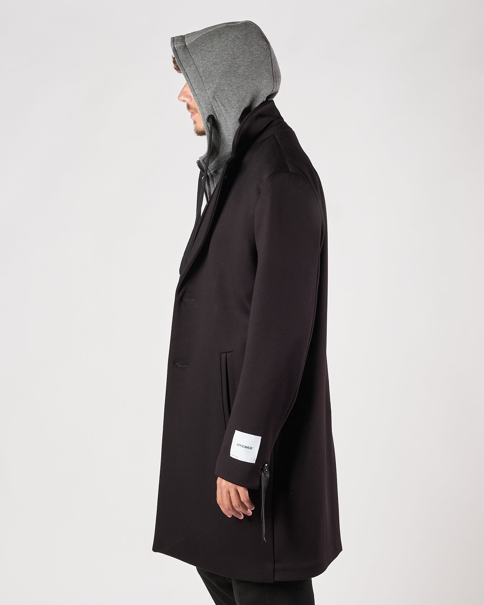 Cappotto Officina36 con cappuccio nero
