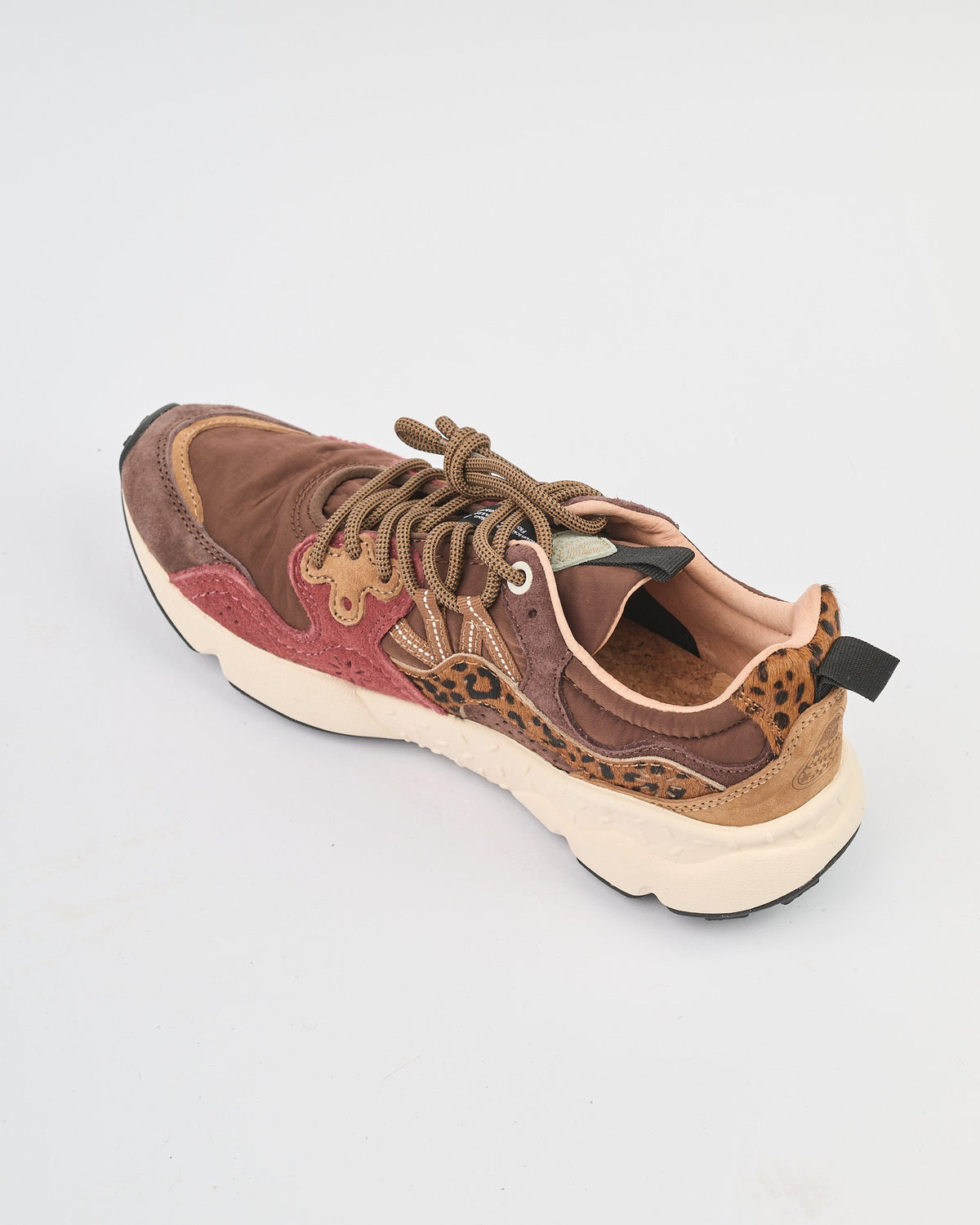 Sneaker Flower Mountain brown bordeaux leopard