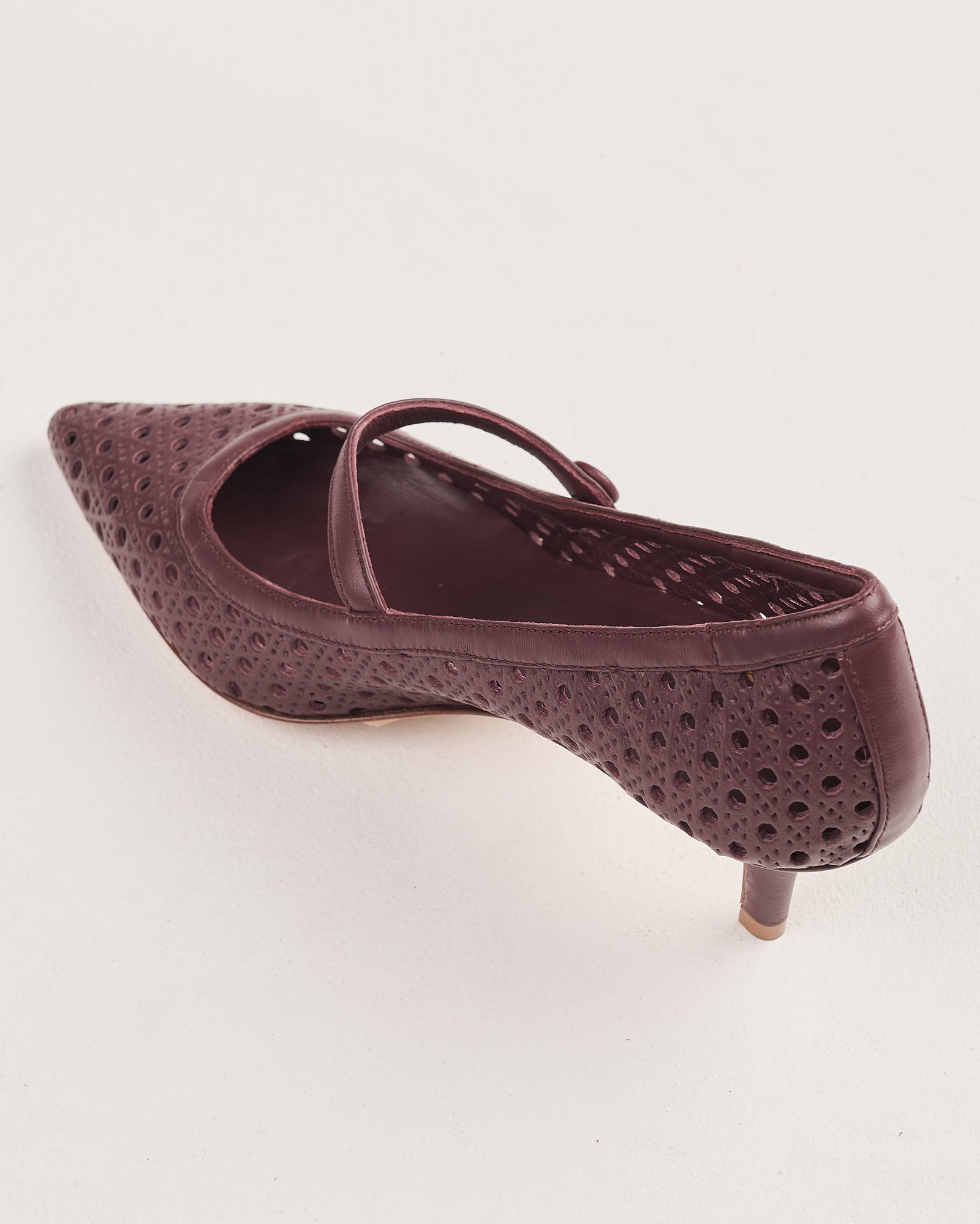 Scarpa Cheville con tacco vinaccia