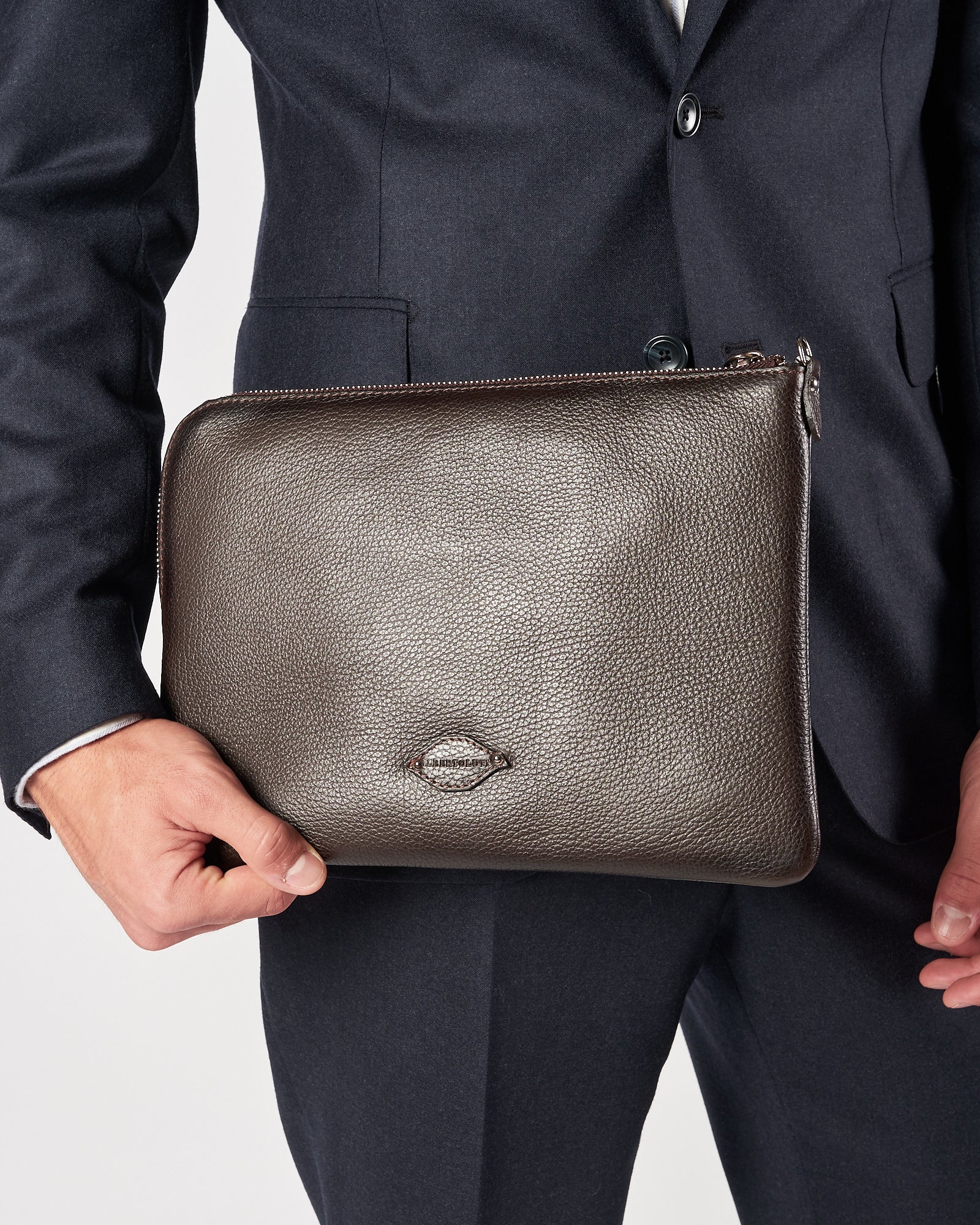 Pochette Alberto Luti in pelle moro