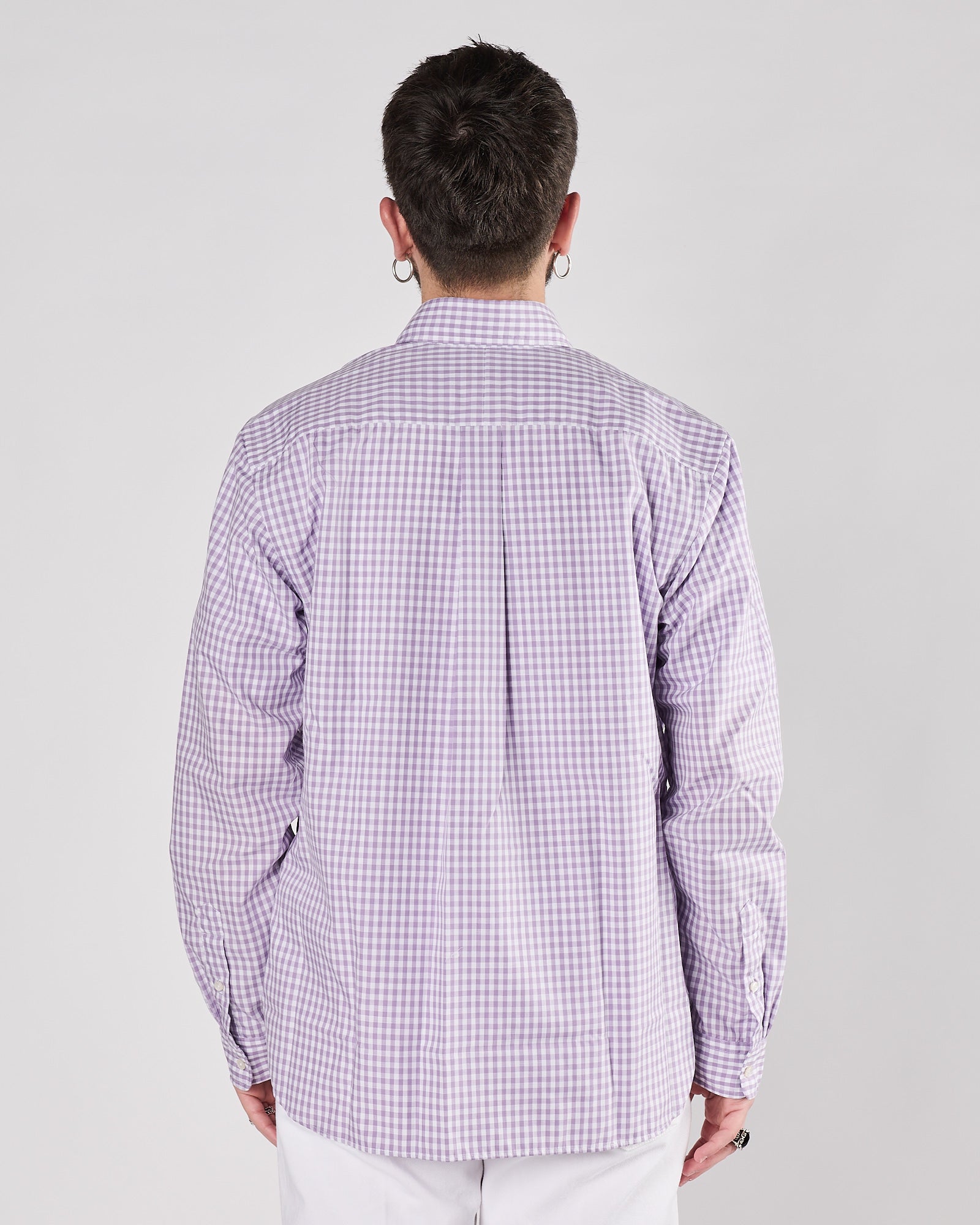 Camicia Xacus a quadretti lilla