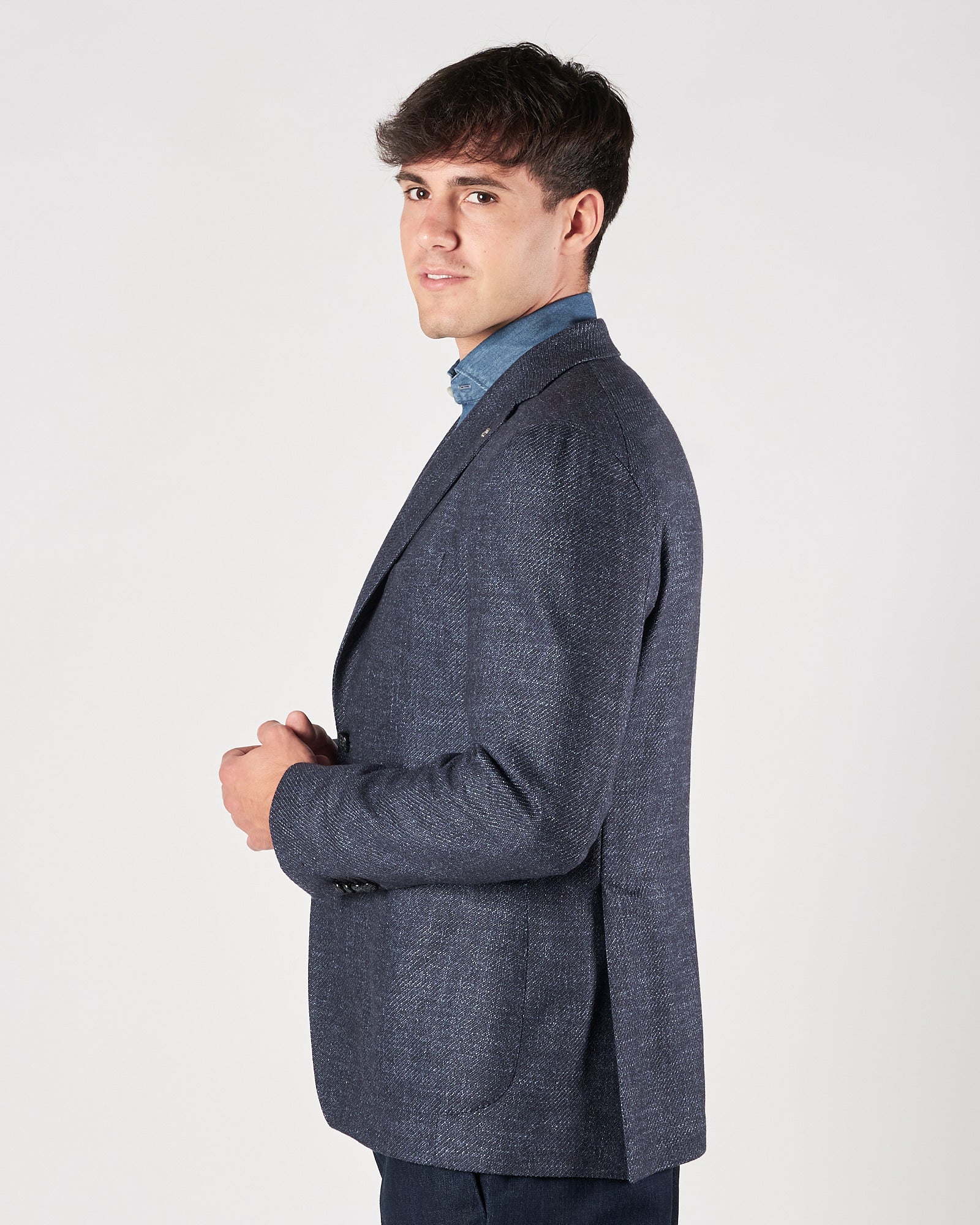 Giacca Tagliatore petto fantasia blu