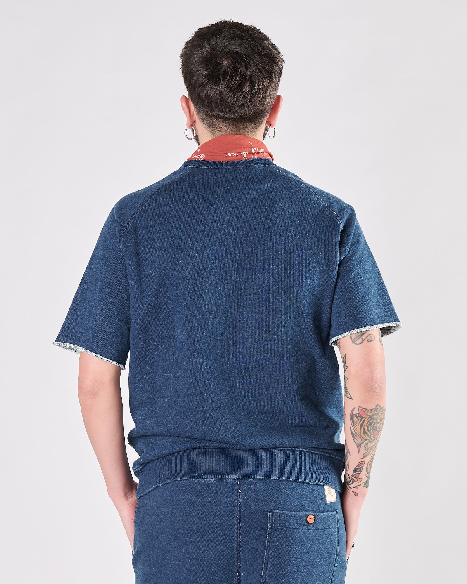 Felpa Bl'ker manica corta indigo