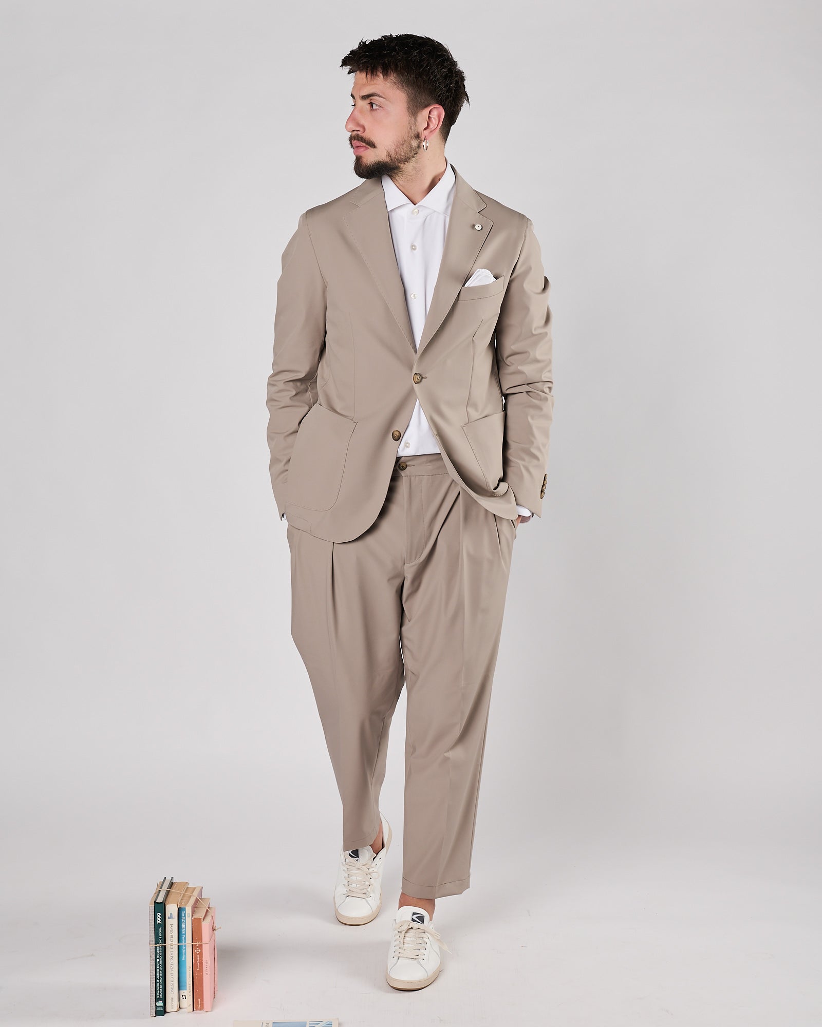Giacca Lbm1911 in jersey beige