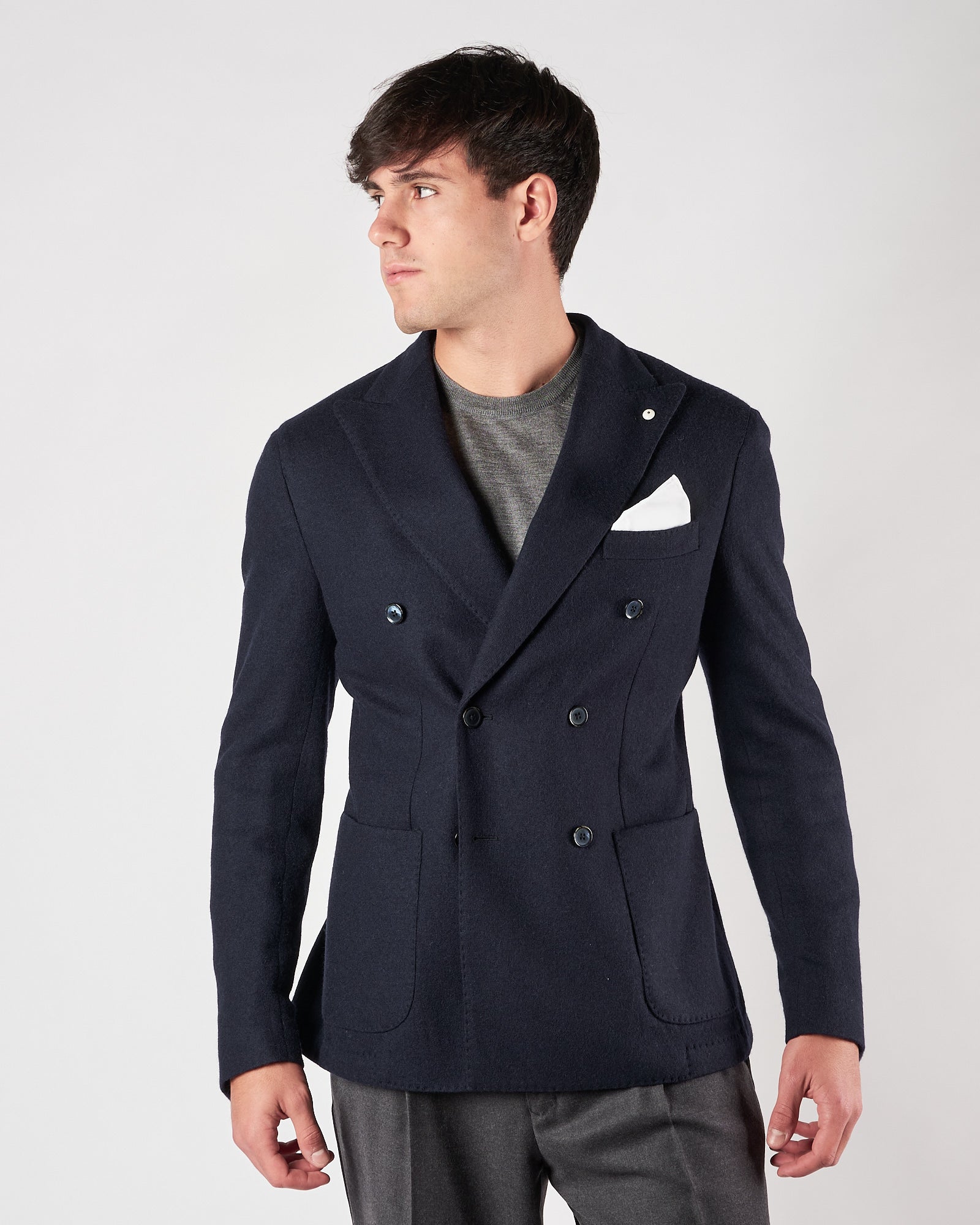 Giacca Lbm1911 doppio petto blu