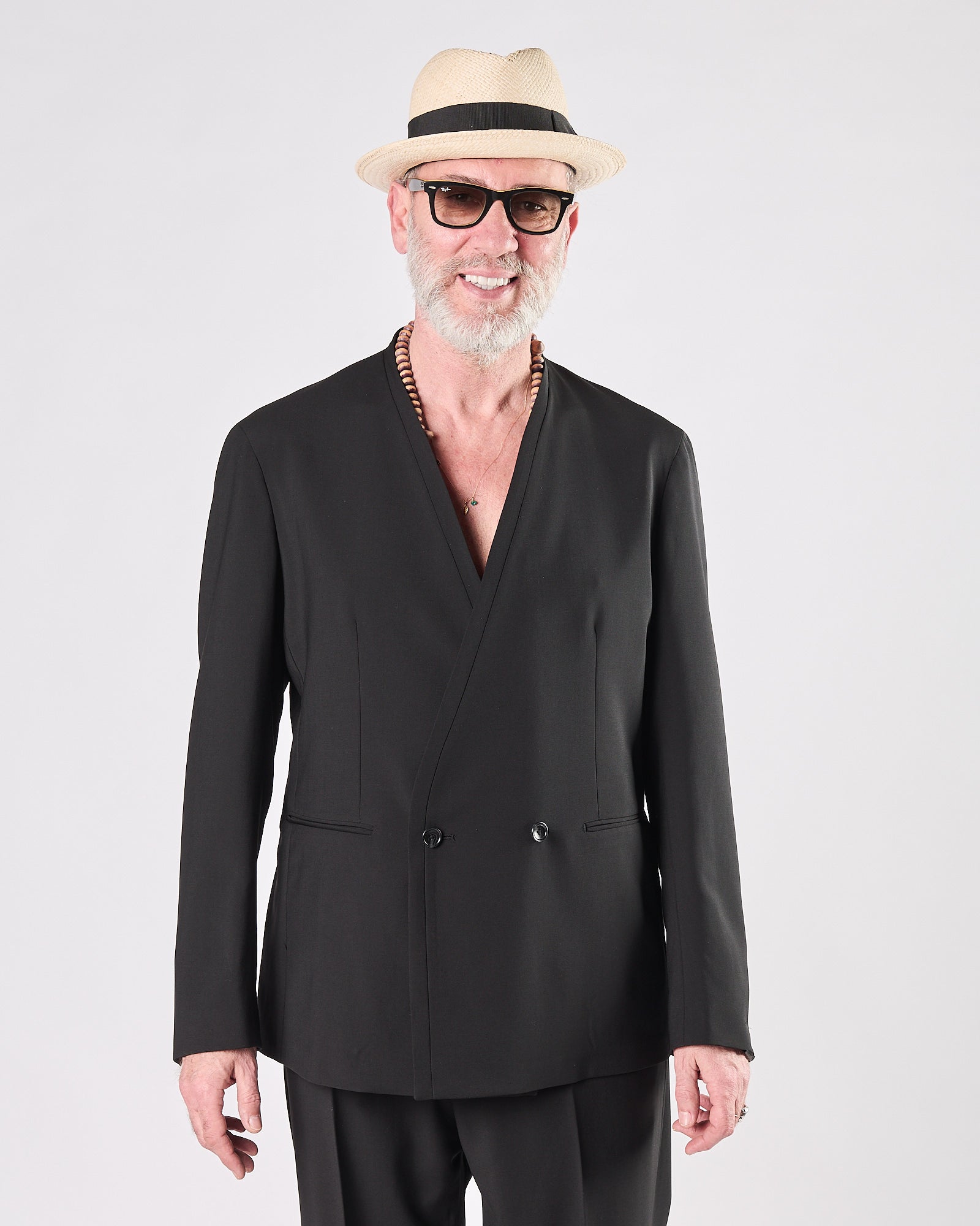 Giacca Tagliatore doppio petto due bottoni nera