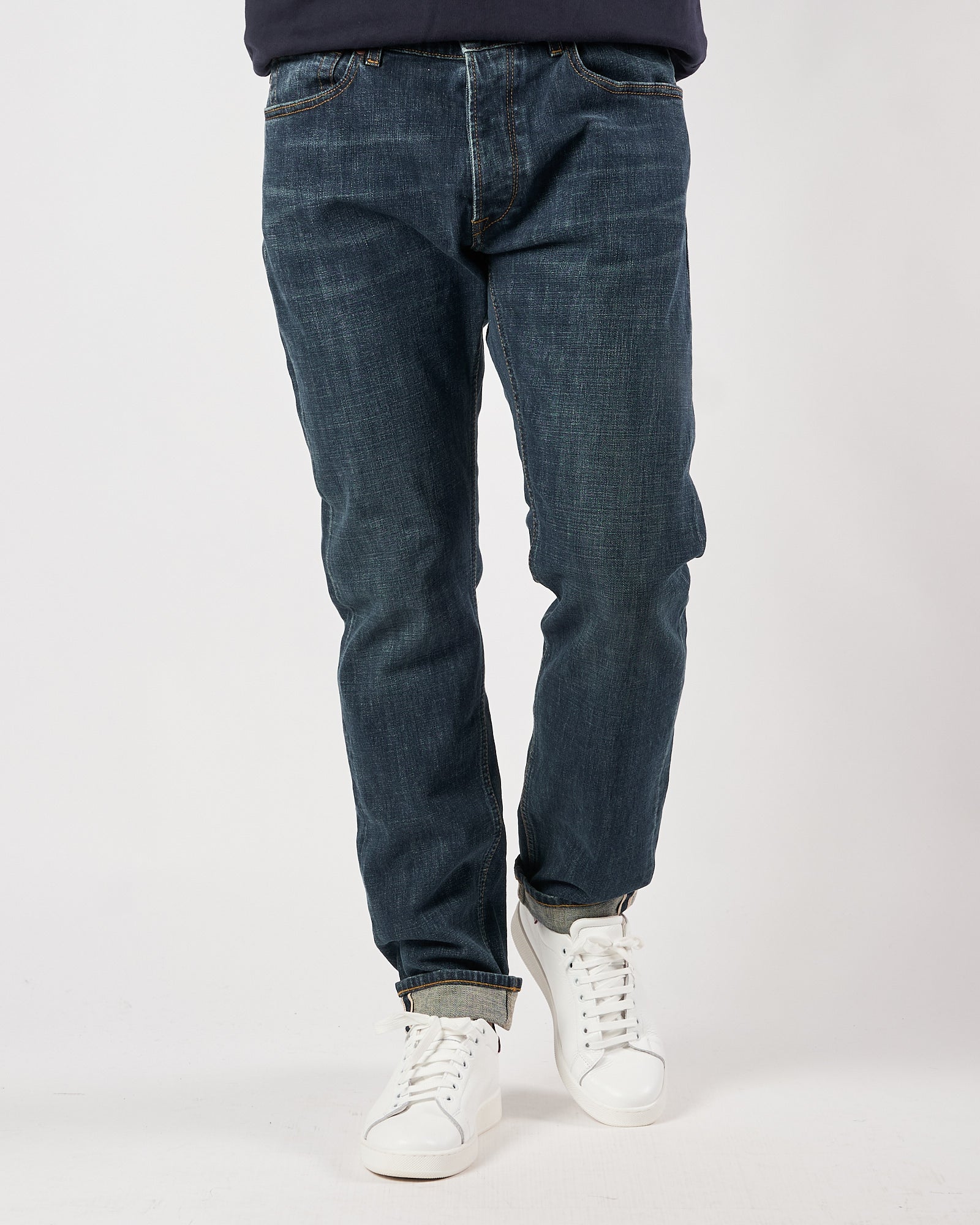 Jeans Tela Genova cinque tasche blu