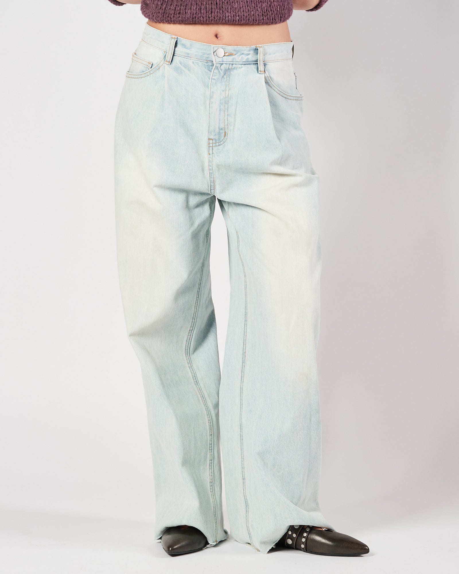 Jeans Eleh con pences blu chiaro