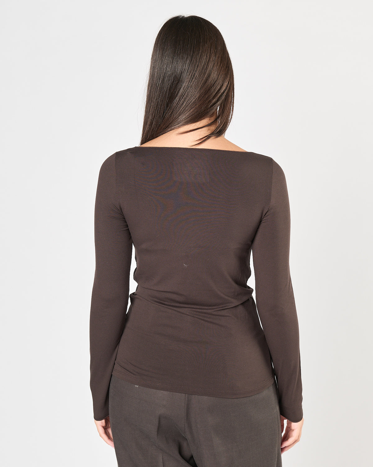 Maglia Majestic scollo barca cioccolato