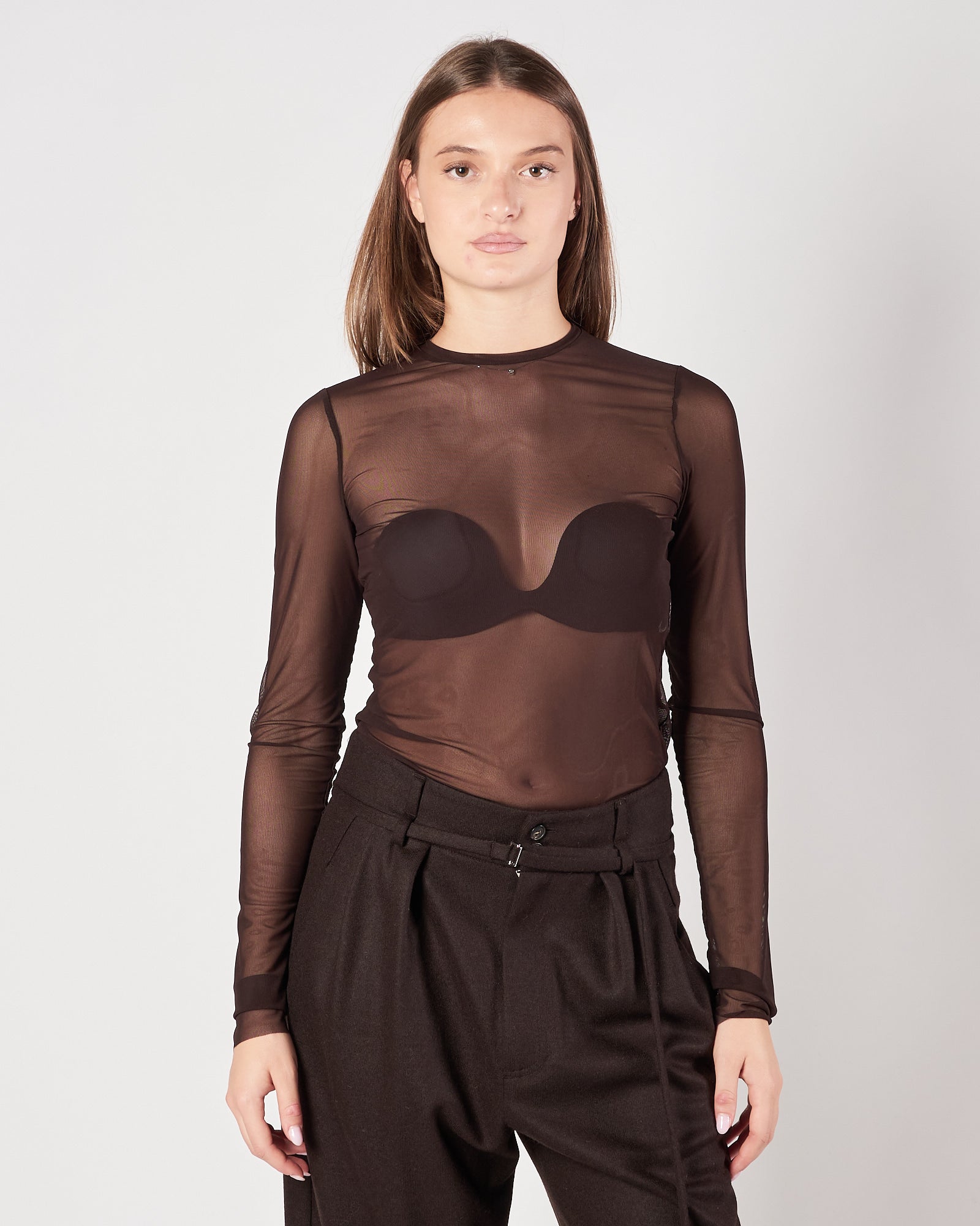 Maglia Tela9 in tulle moro