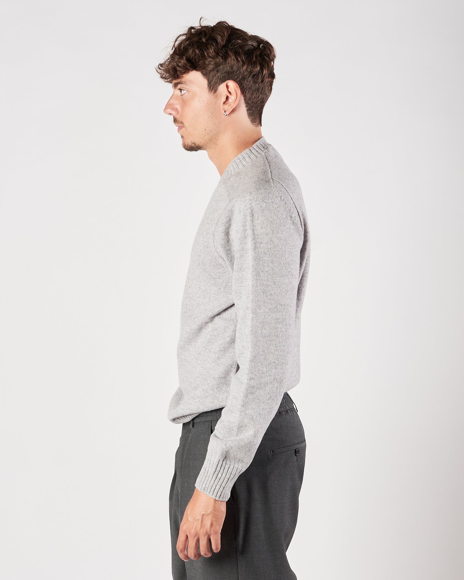 Maglia A|STORE in lana girocollo grigio