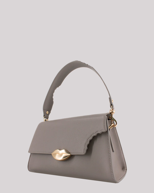 Borsa House of Florence grey VENUS Bite Flap Bag